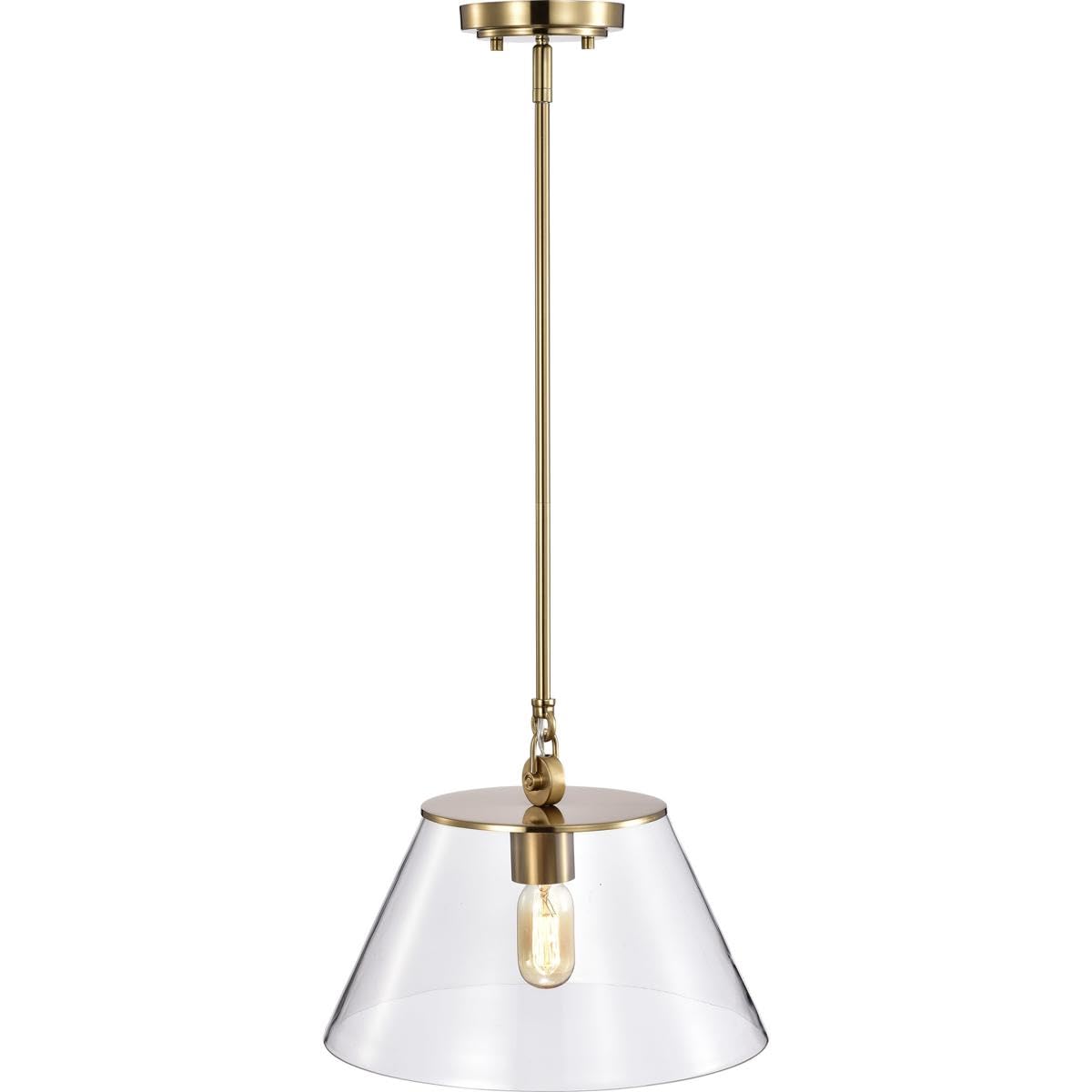 Nuvo Lighting 45923600807 Vintage Brass One Light Pendant - Perfect for Kitchen Island, Dining Room, or Entryway Lighting