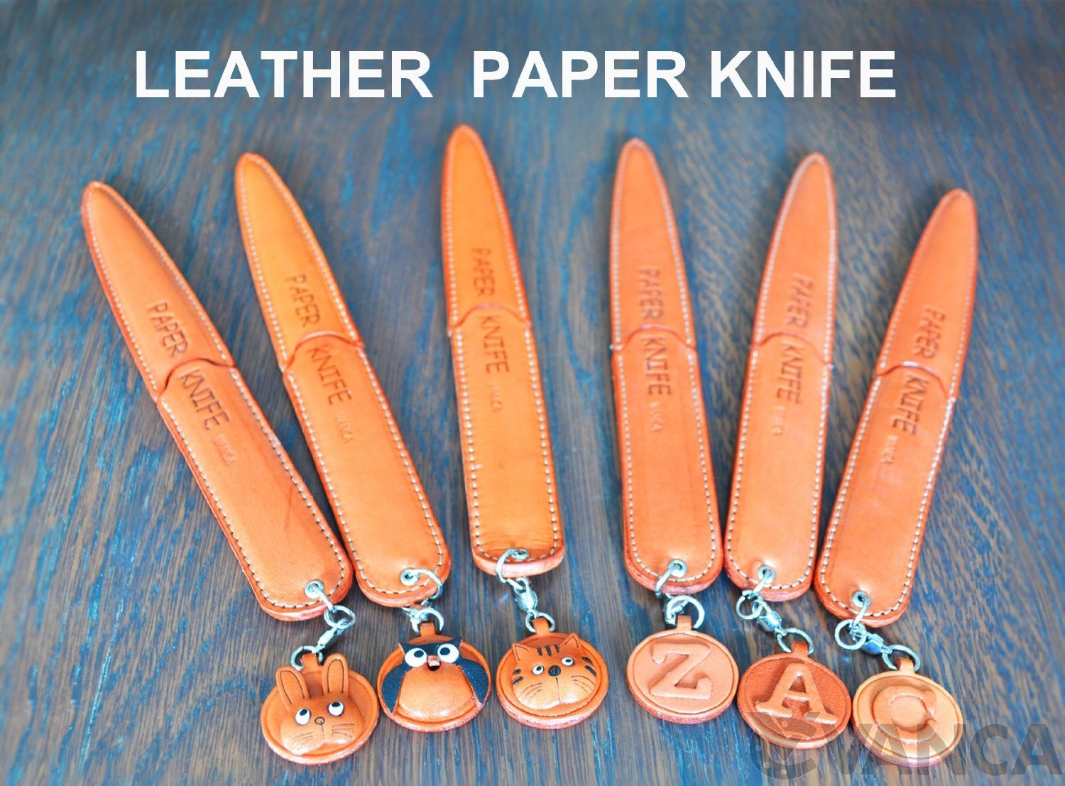 Premium Genuine Leather Letter Opener - Handcrafted in Japan by VANCA - Perfect for Office, Gifts & Elegant Desk Accessories