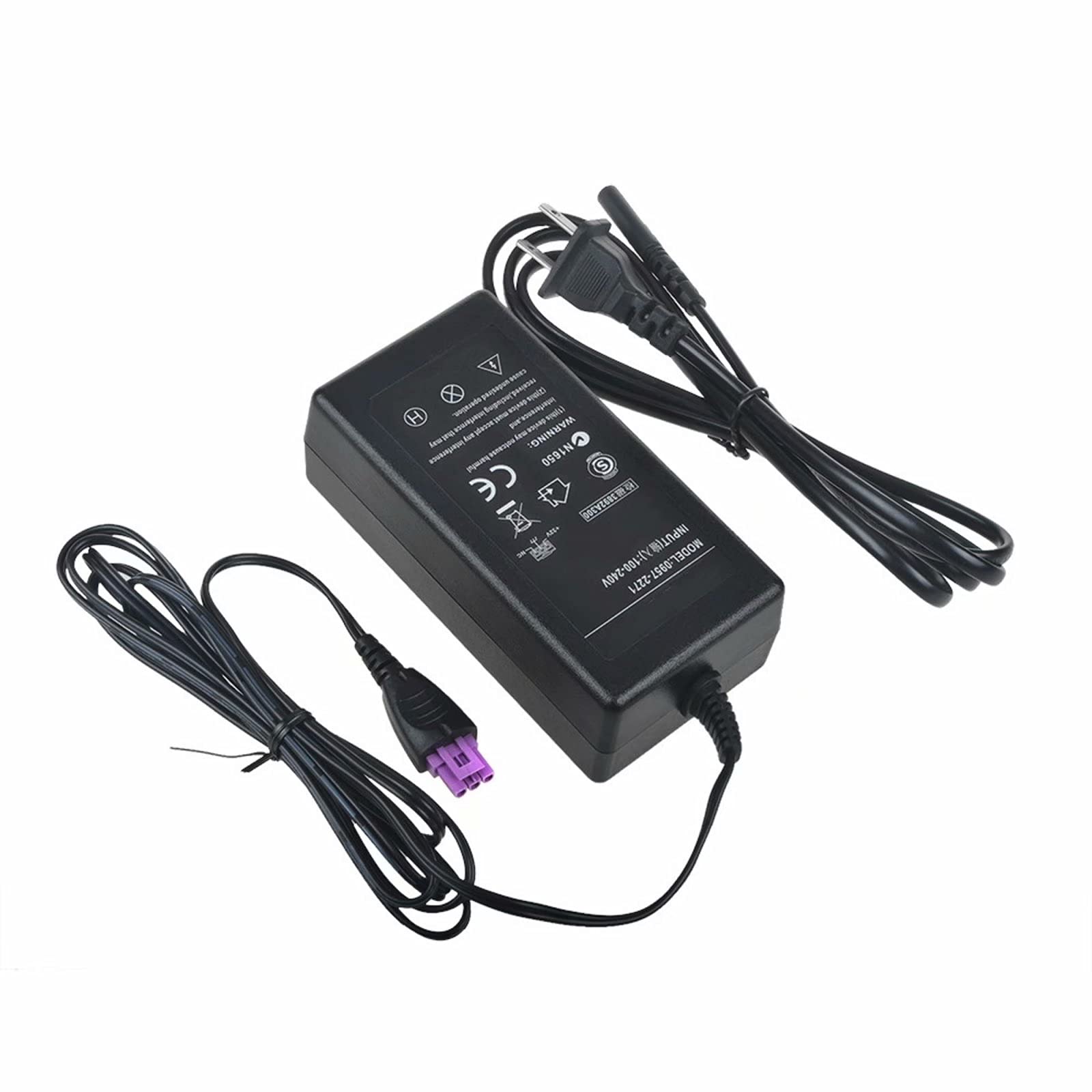 Original AC Power Adapter for HP Photosmart C5140 C5150 C5180 C6180 C7180 Printers - Replacement Charger Cord with US Plug - Perfect for Home & Office Printing Needs