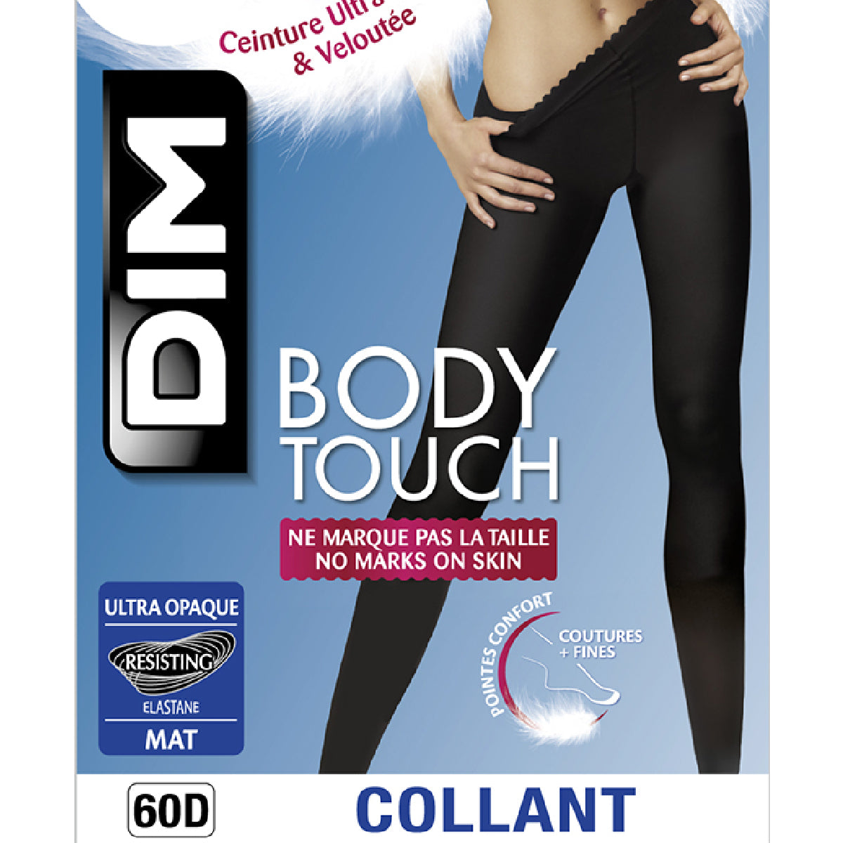 60D Ultra Opaque Black Tights - Body Touch Seamless Pantyhose for Women | Perfect for Office, Evening Wear & Everyday Comfort