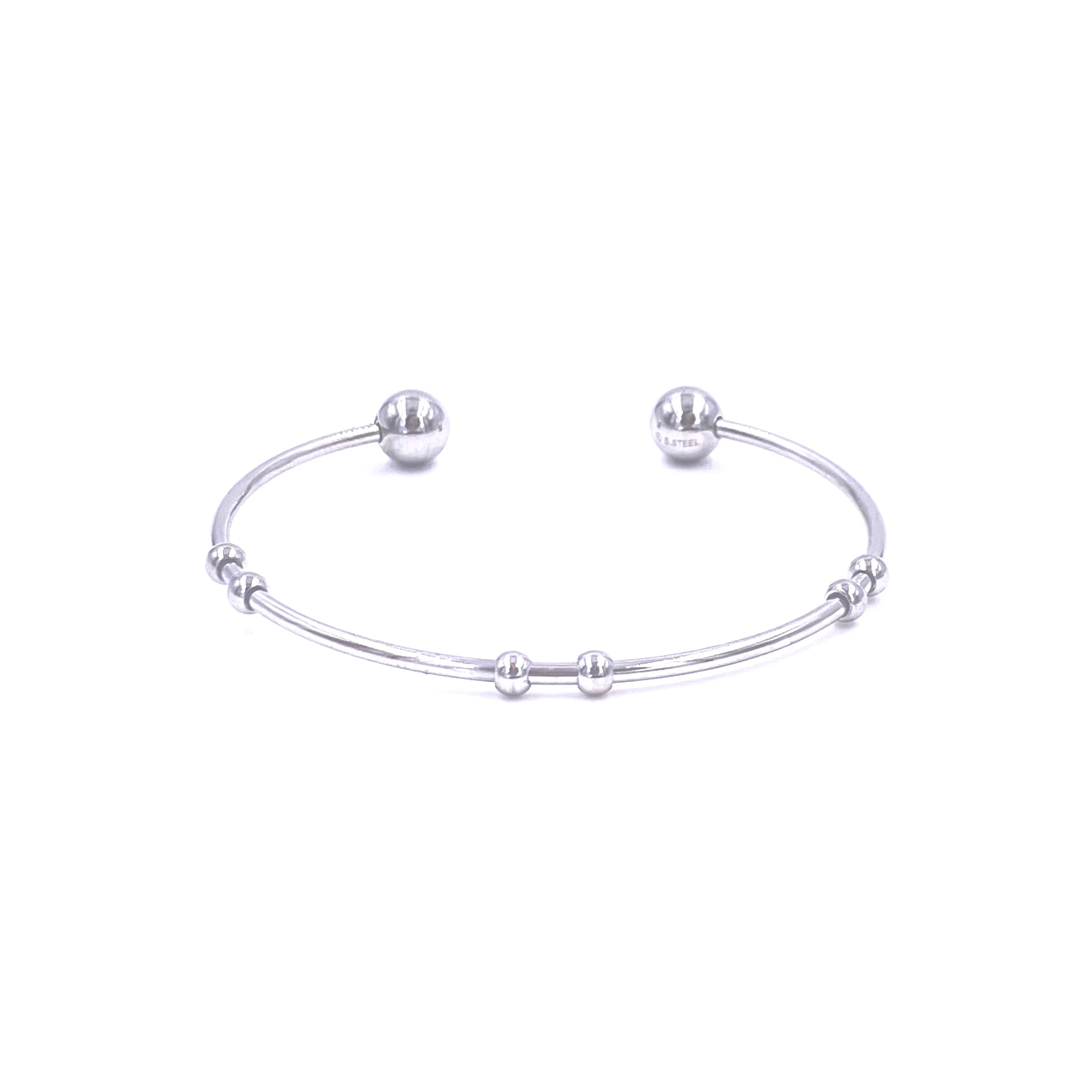 Ashley Gold Stainless Steel Stackable Bangle Bracelet Set - 4 Small & 2 Medium Bangle Bracelets for Women, Trendy Jewelry Gift for Everyday Wear, Party & Special Occasions