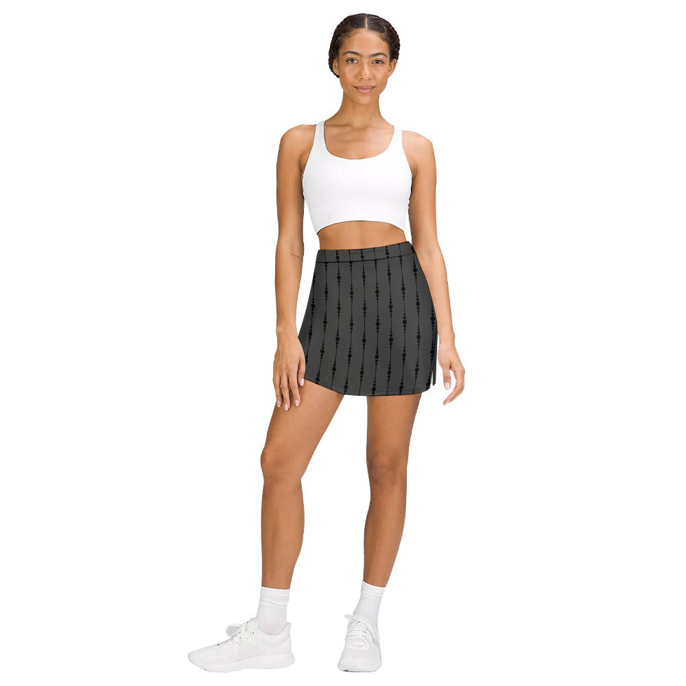 Stylish Gray and Black Skirt Shorts with Pockets - Comfortable Stretch Fabric for Women | Perfect for Casual Wear, Summer Outfits, and Travel Adventures