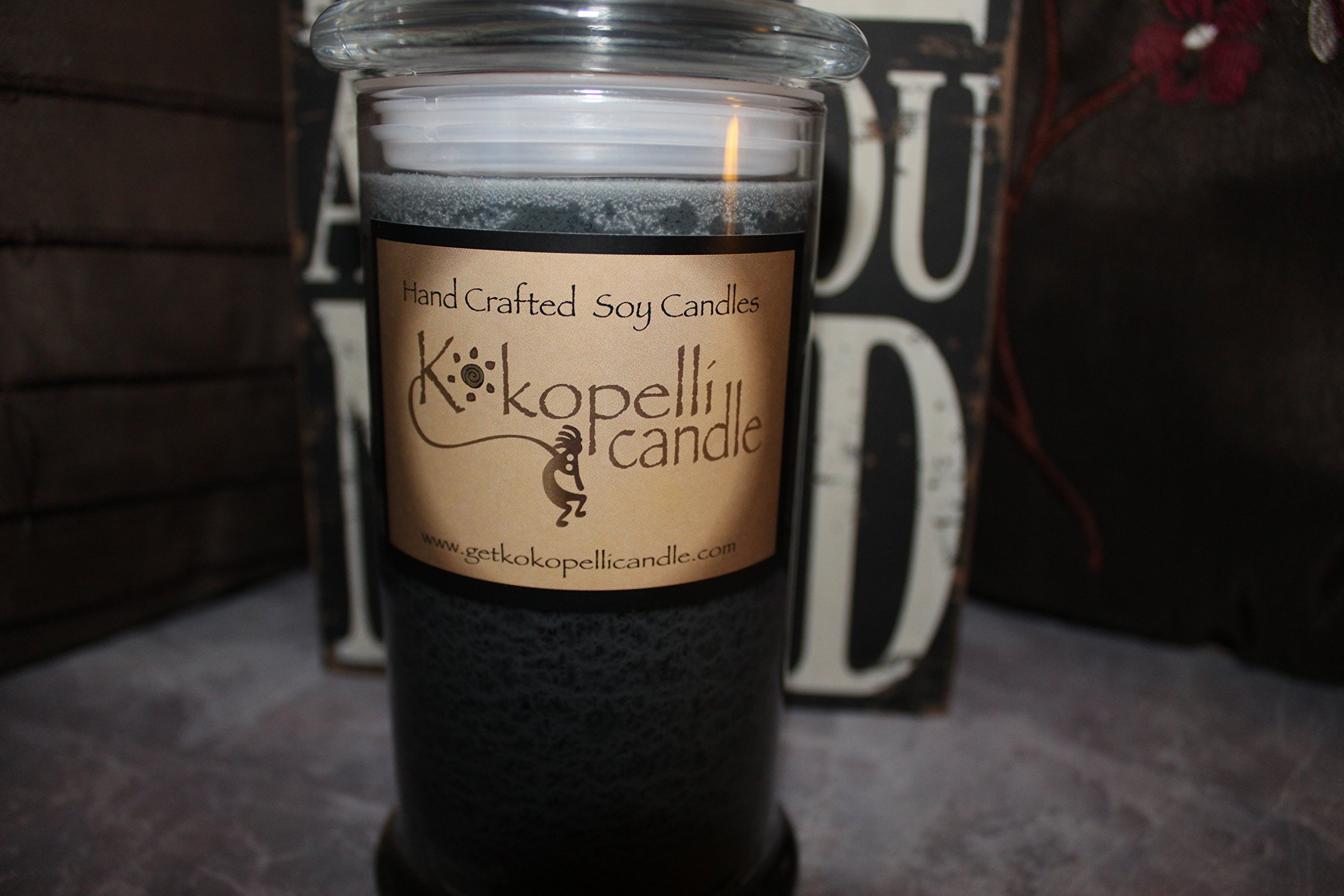Premium Kokopelli Scented Soy Candle - American Tobacco Fragrance, Large Jar Candle for Home, Relaxation & Gifts - Perfect for Living Room, Bedroom & Spa Ambience