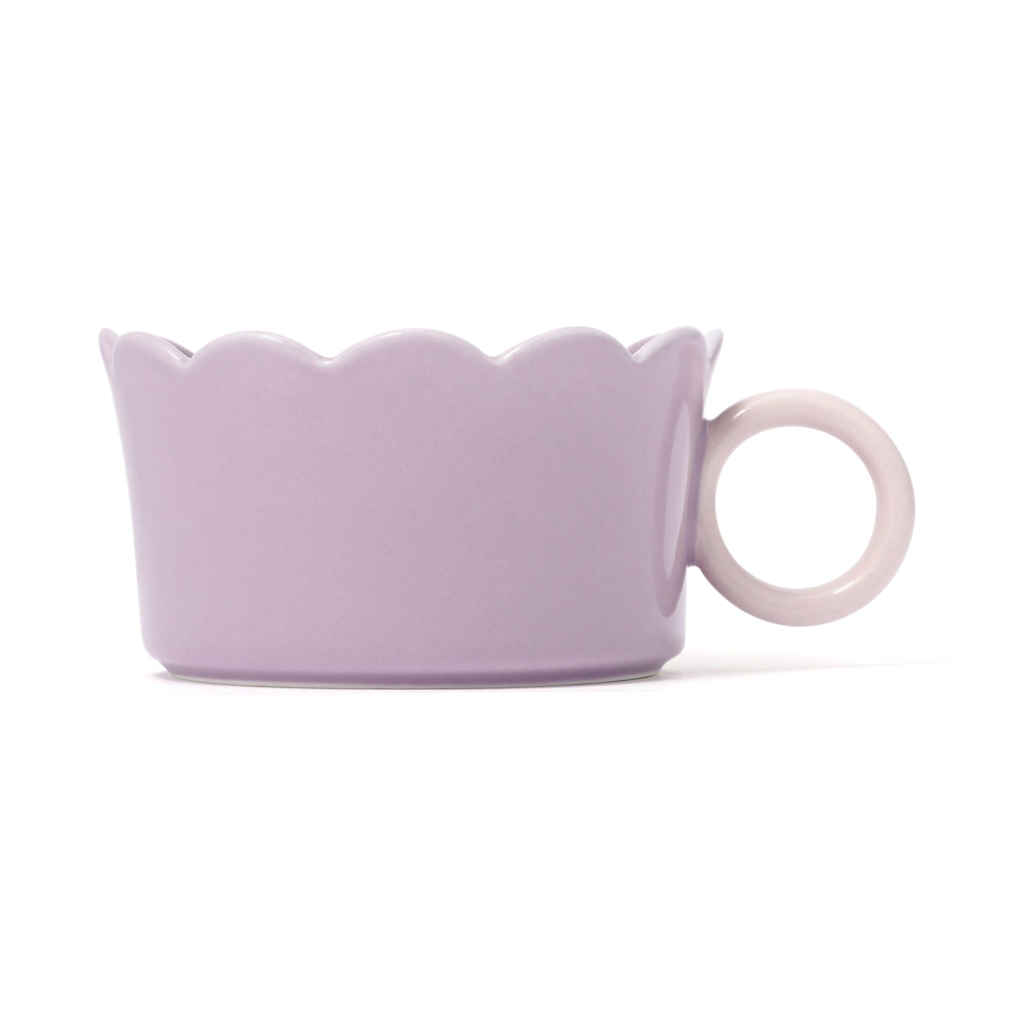 Bicolor Frill Soup Cup Purple - Elegant and Stylish Bowl for Soups, Salads, Desserts - Perfect for Home Dining, Parties, and Gifts