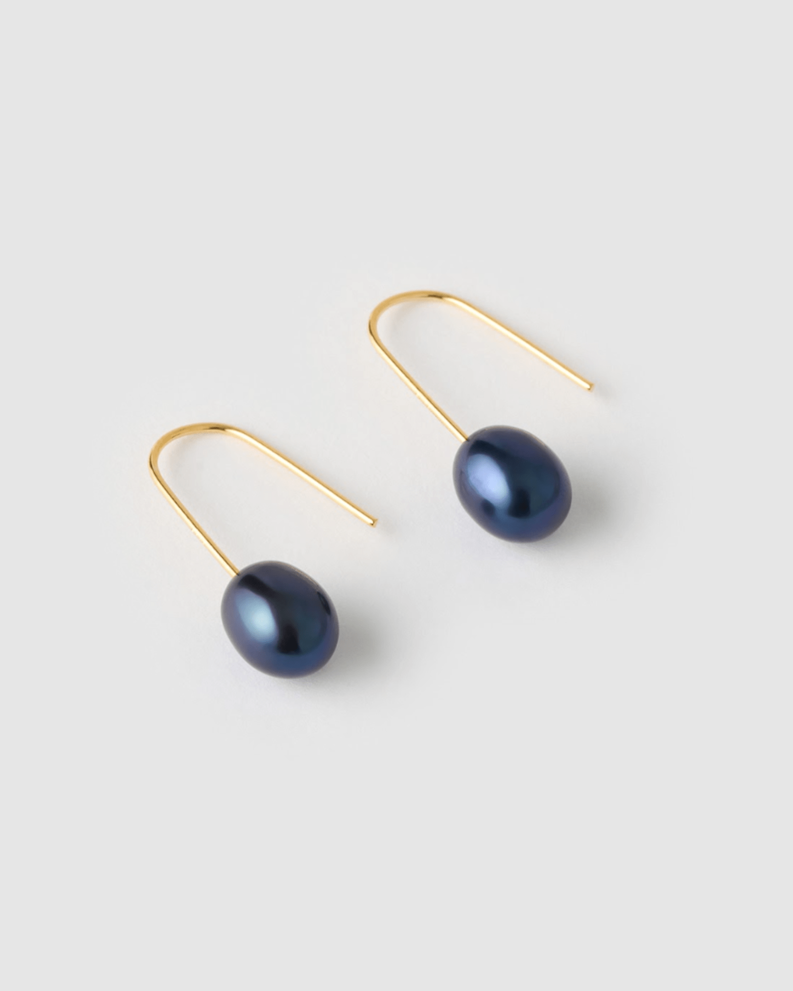 Izoa Daphne Navy Pearl Earrings for Women - Elegant Pearl Drop Earrings for Party, Wedding & Everyday Wear