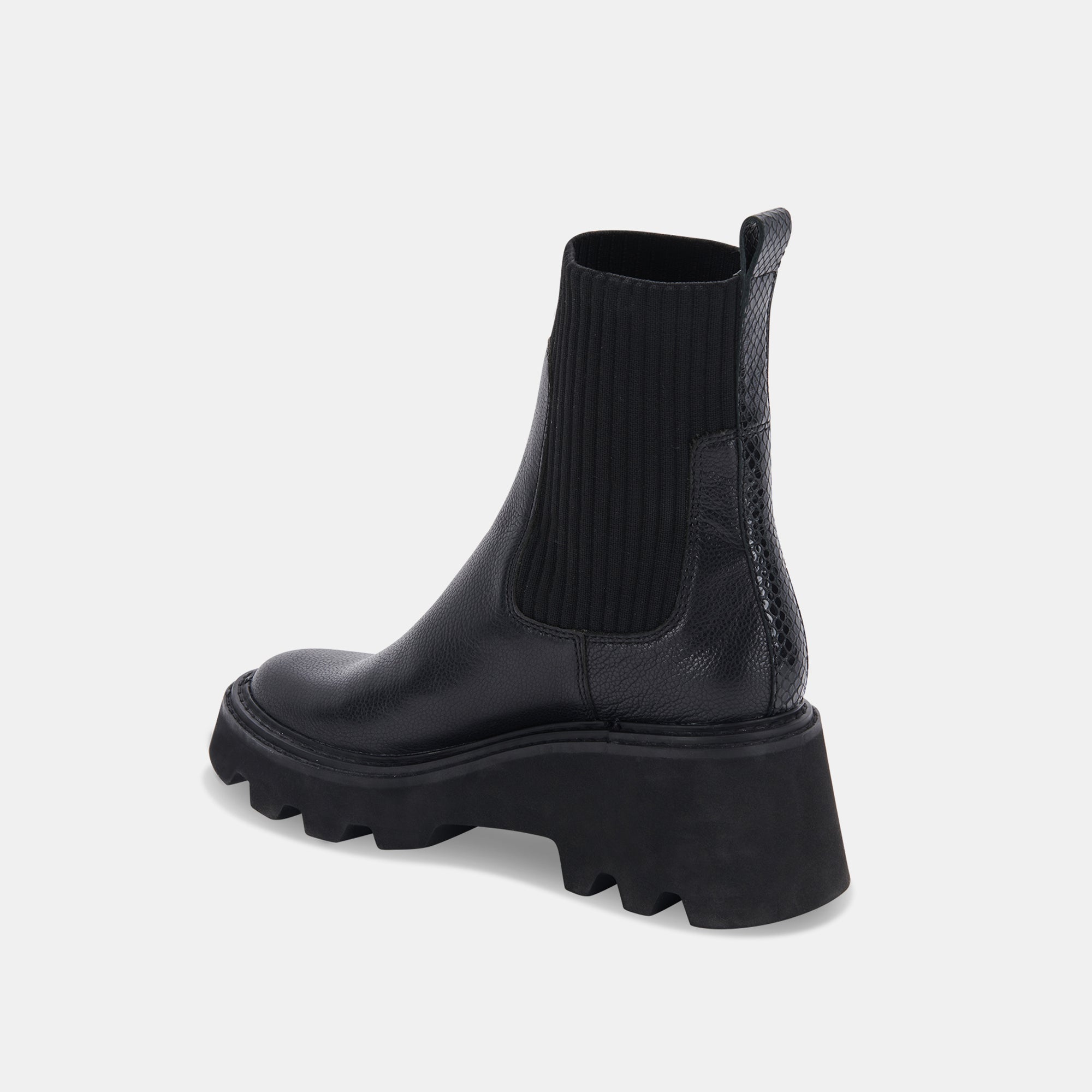 HOVEN H2O Black Leather Waterproof Boots for Men & Women - Comfortable & Durable Outdoor Hiking, Rain, Snow & Work Boots for All Seasons