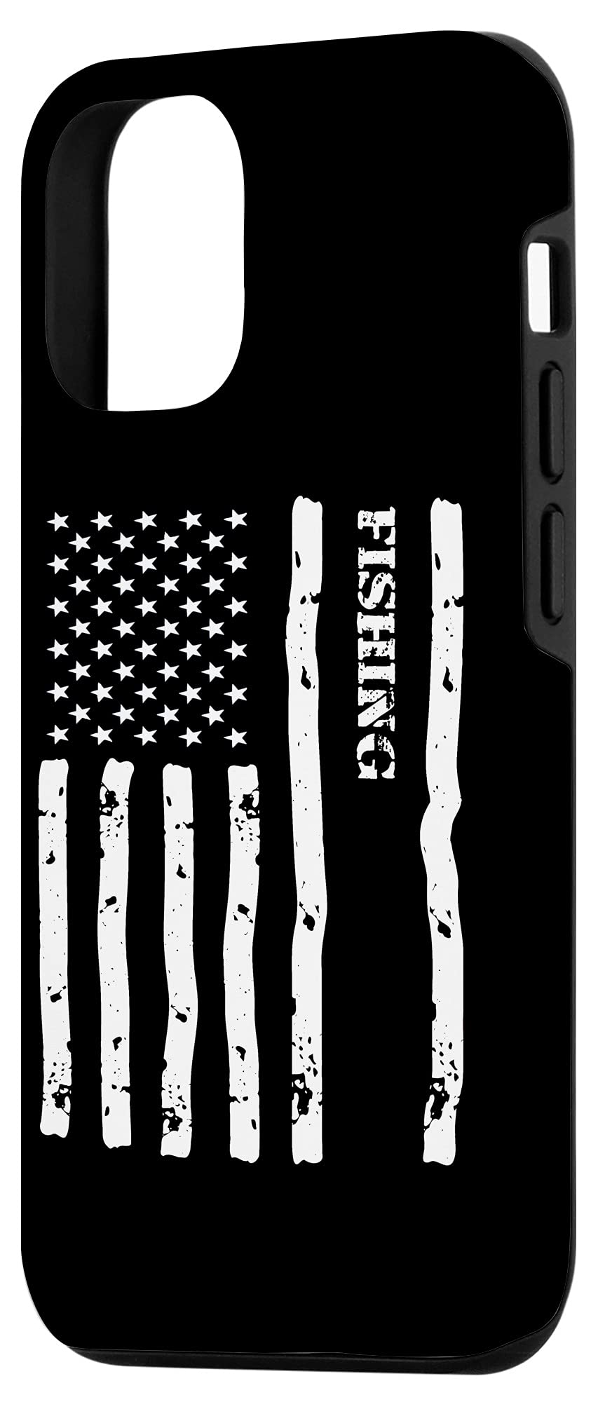 iPhone 12/12 Pro Case with USA Flag Design - Durable Protective Cover for Fishing & Outdoor Activities | Perfect for Fishing Enthusiasts & Patriotic Americans