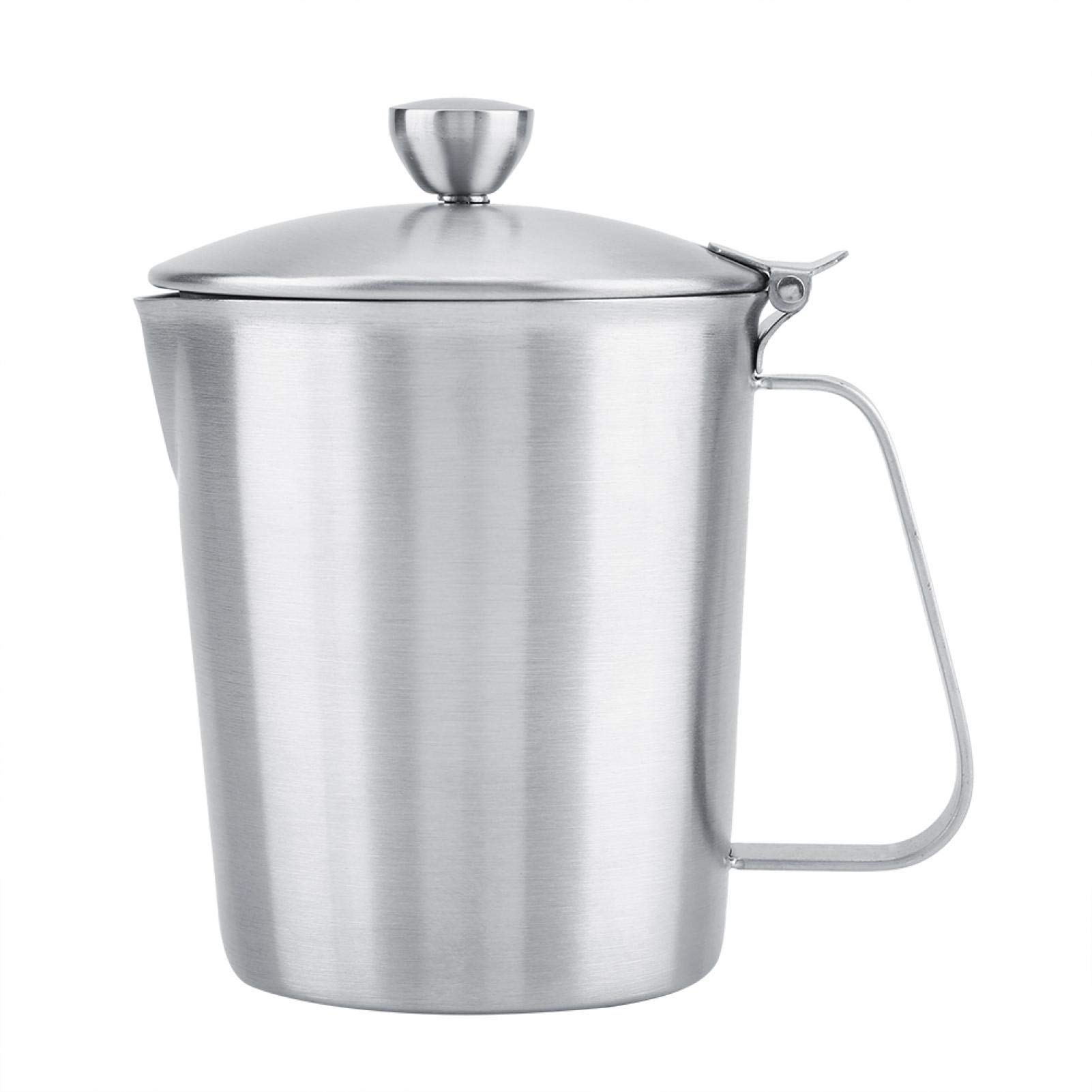 Premium Stainless Steel Handheld Milk Frother Pitcher - 500ML Multifunctional Coffee Frothing Cup for Lattes, Cappuccinos & Hot Chocolate - Durable Barista Tool for Home & Cafe Use