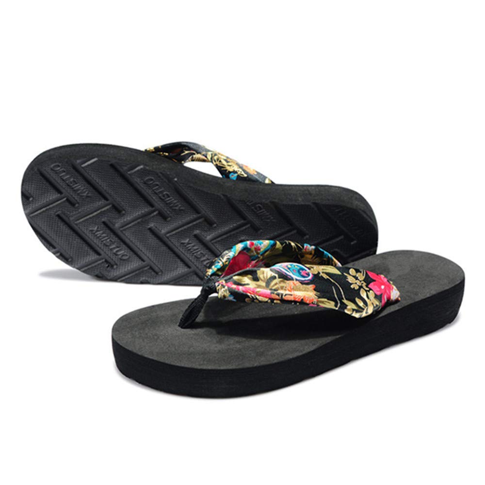 Dayiss Women's Floral Flip Flop Sandals - Beach Pool Slippers with Flower Design for Summer Outdoor Relaxation