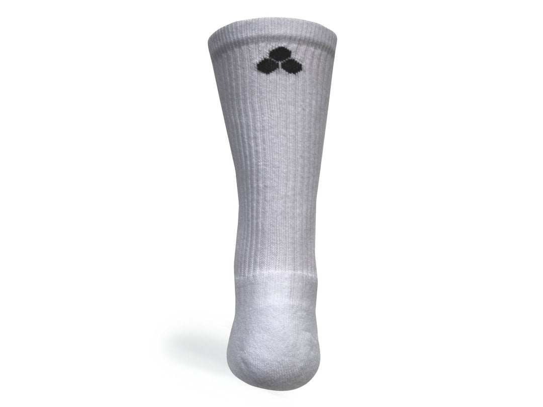 CF2 Crew White Socks 3-Pack - Soft Comfortable Athletic Socks for Men & Women - Perfect for Running, Gym, Workout & Everyday Wear