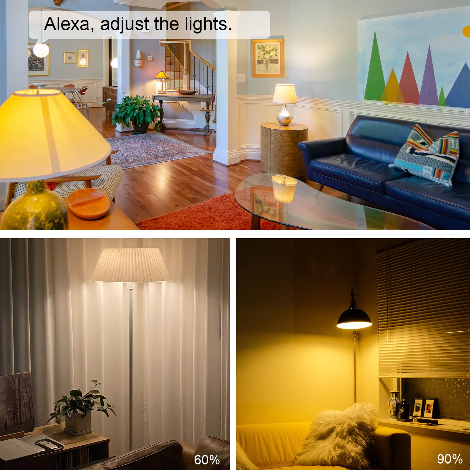 Smart Dimmer Plug 2.4G Wi-Fi - Alexa & Google Assistant Compatible Dimmable Smart Outlet for Voice Control, No Hub Required - Perfect for Bedroom Lamps, Living Room Lighting & Smart Home Automation