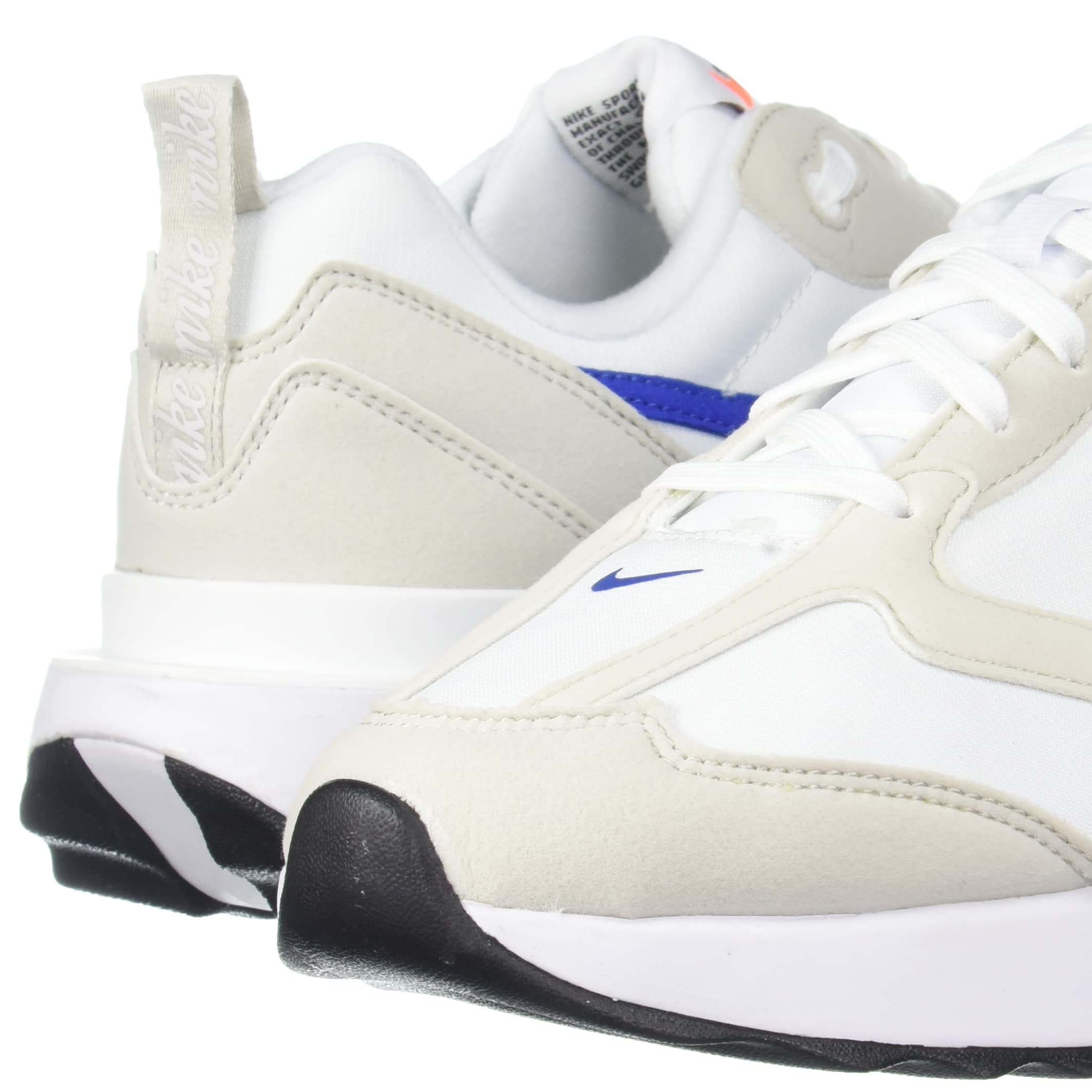 Nike Men's Air Max Dawn Running Shoes - White/Light Bone/Black/Game Royal - Size 9 | Lightweight Comfort for Jogging, Gym & Casual Wear