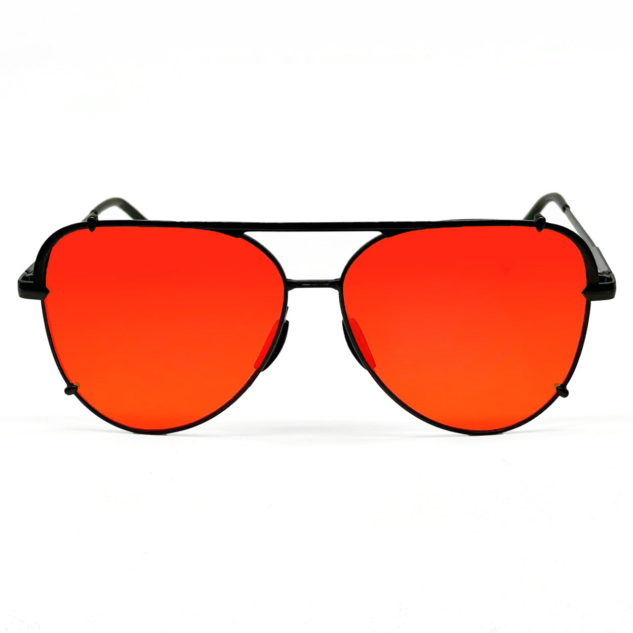 Tangle Free Mirrored Red Aviator Sunglasses for Women - Polarized UV Protection - Fashionable Retro Style for Driving, Beach & Outdoor Activities