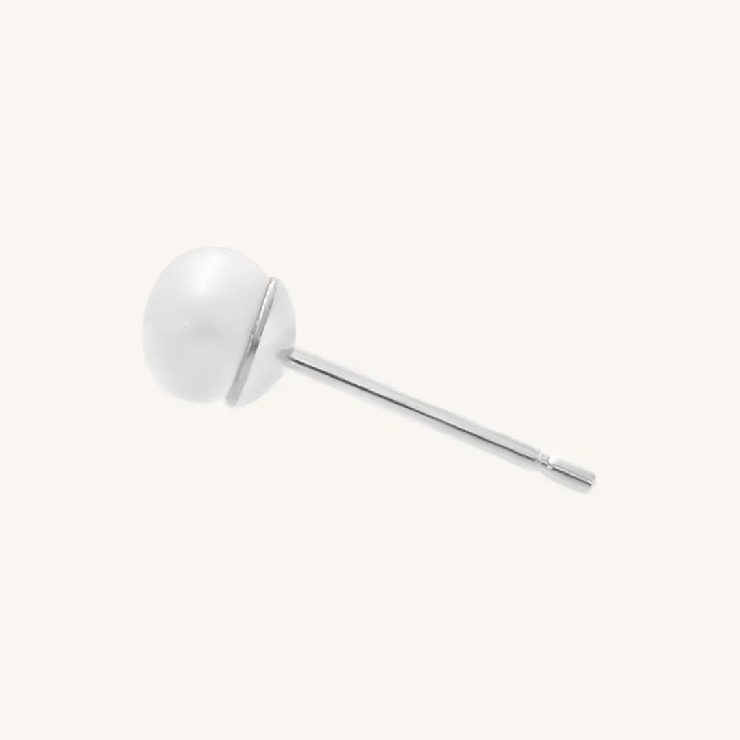 Lulu Pearl Stud Earrings 3mm - Classic Round White Pearl Earrings for Women - Perfect for Weddings, Parties & Everyday Wear