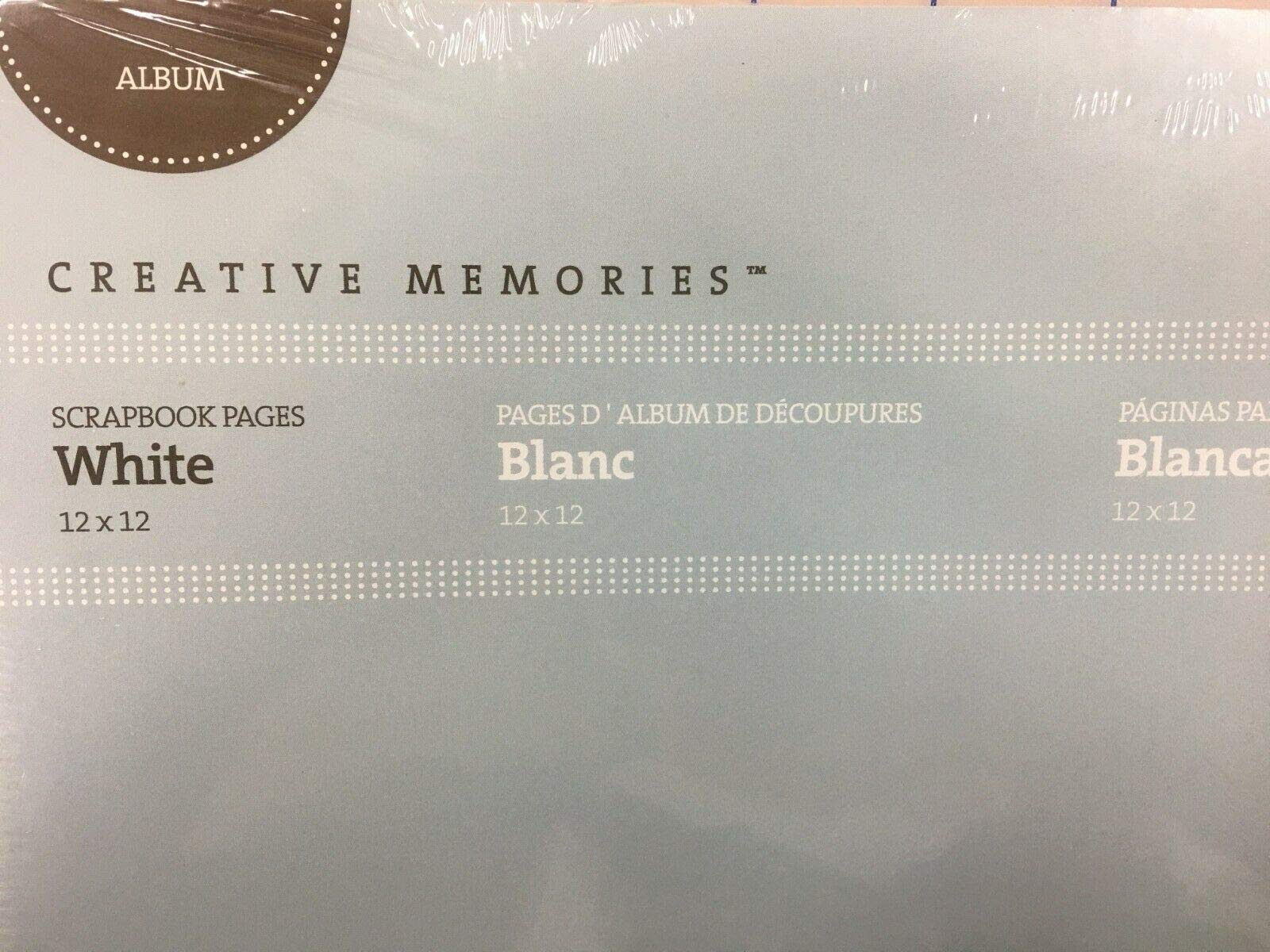 Creative Memories 12x12 White Scrapbook Pages - Pack of 15 Acid-Free Archival Quality Paper for Photo Albums, Memory Books & DIY Crafts (2008 Collection)