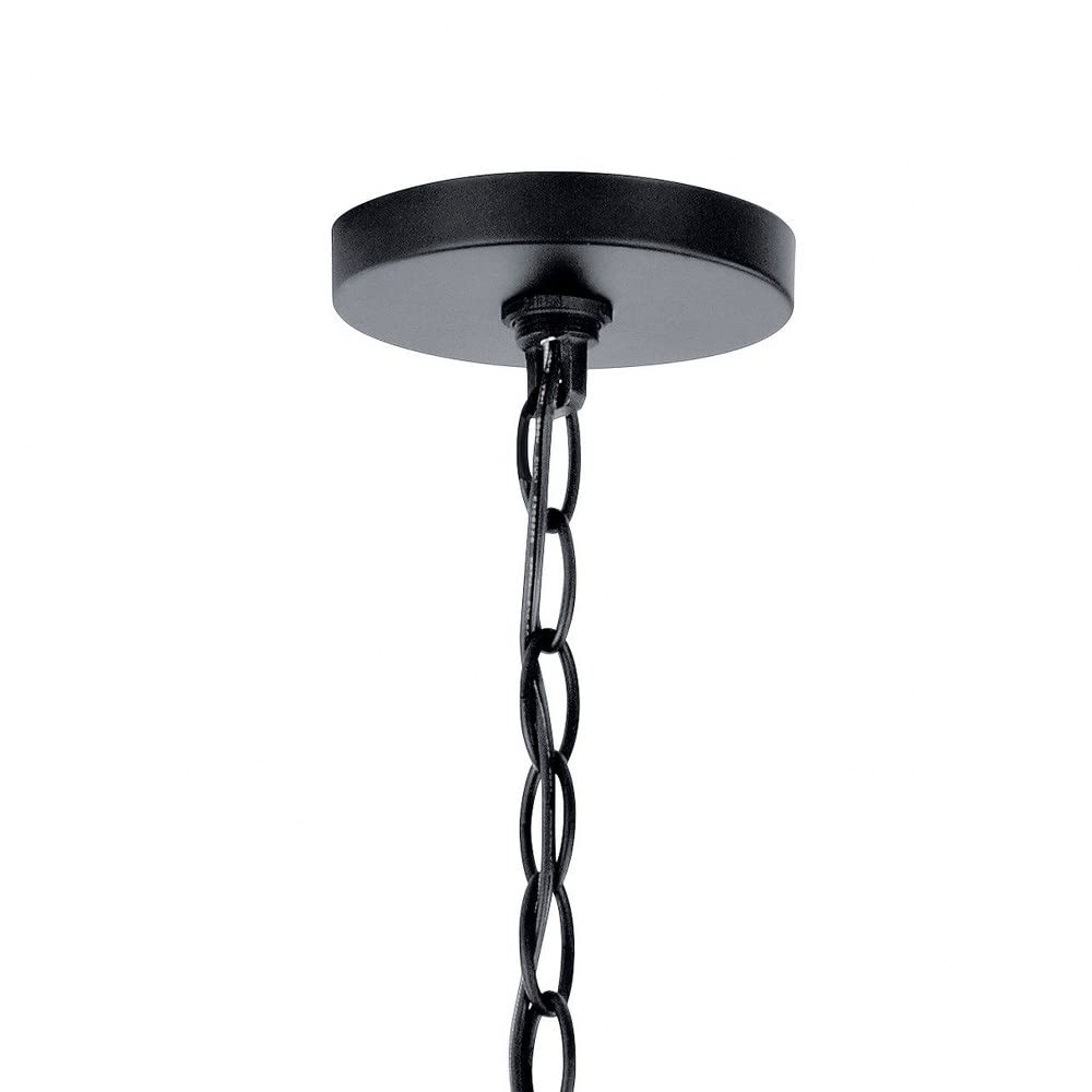 4-Light Modern Minimalist Black Chandelier for Foyer Entryway - Elegant Ceiling Light Fixture for Hallway, Living Room, and Dining Room Decor