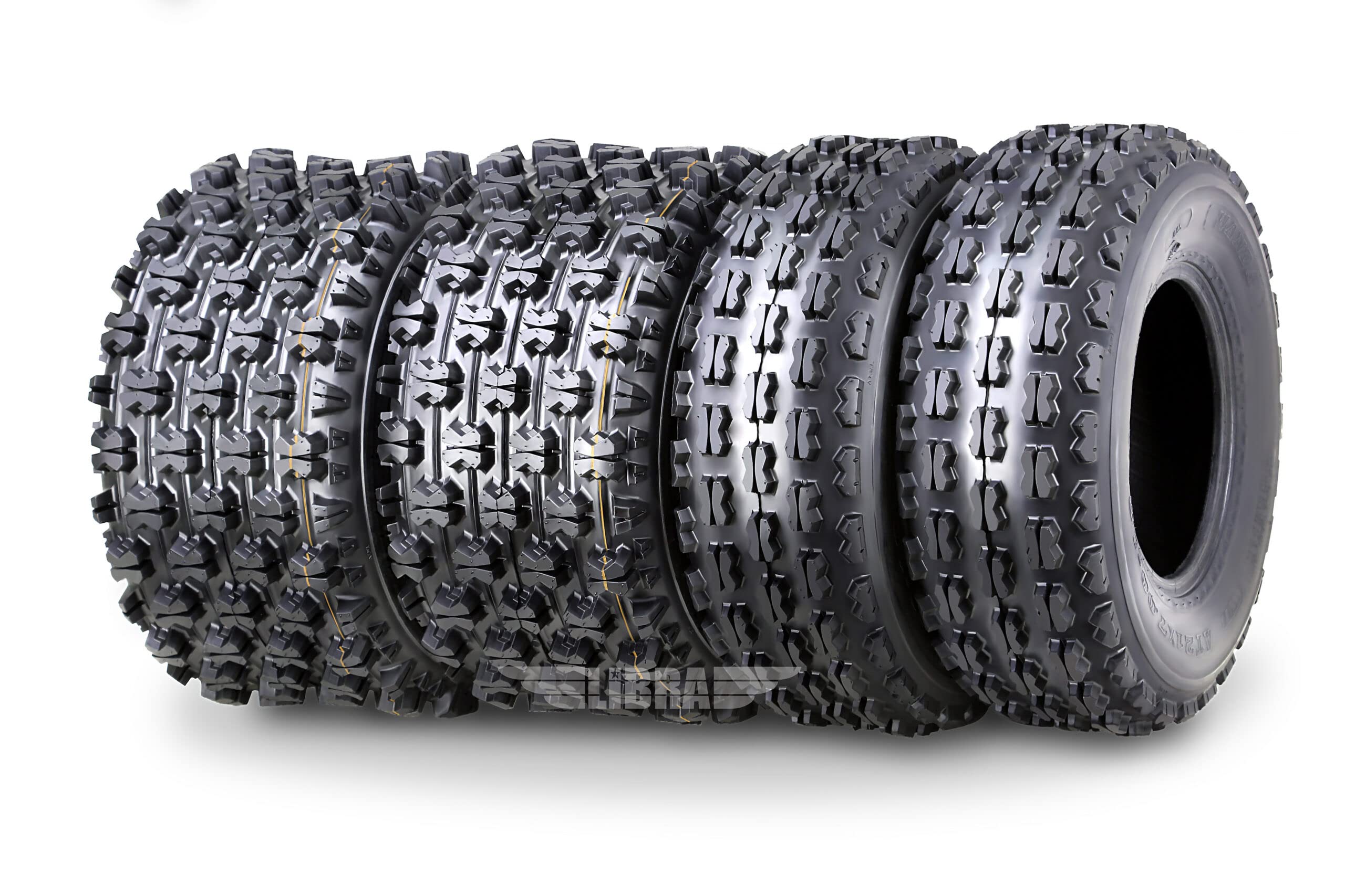 WANDA Set of 4 Sport ATV Tires - 21x8-9 Front & 22x10-10 Rear / 4PR GNCC Race Tires for Off-Road, Trail Riding & Mud Racing | Durable All-Terrain Performance