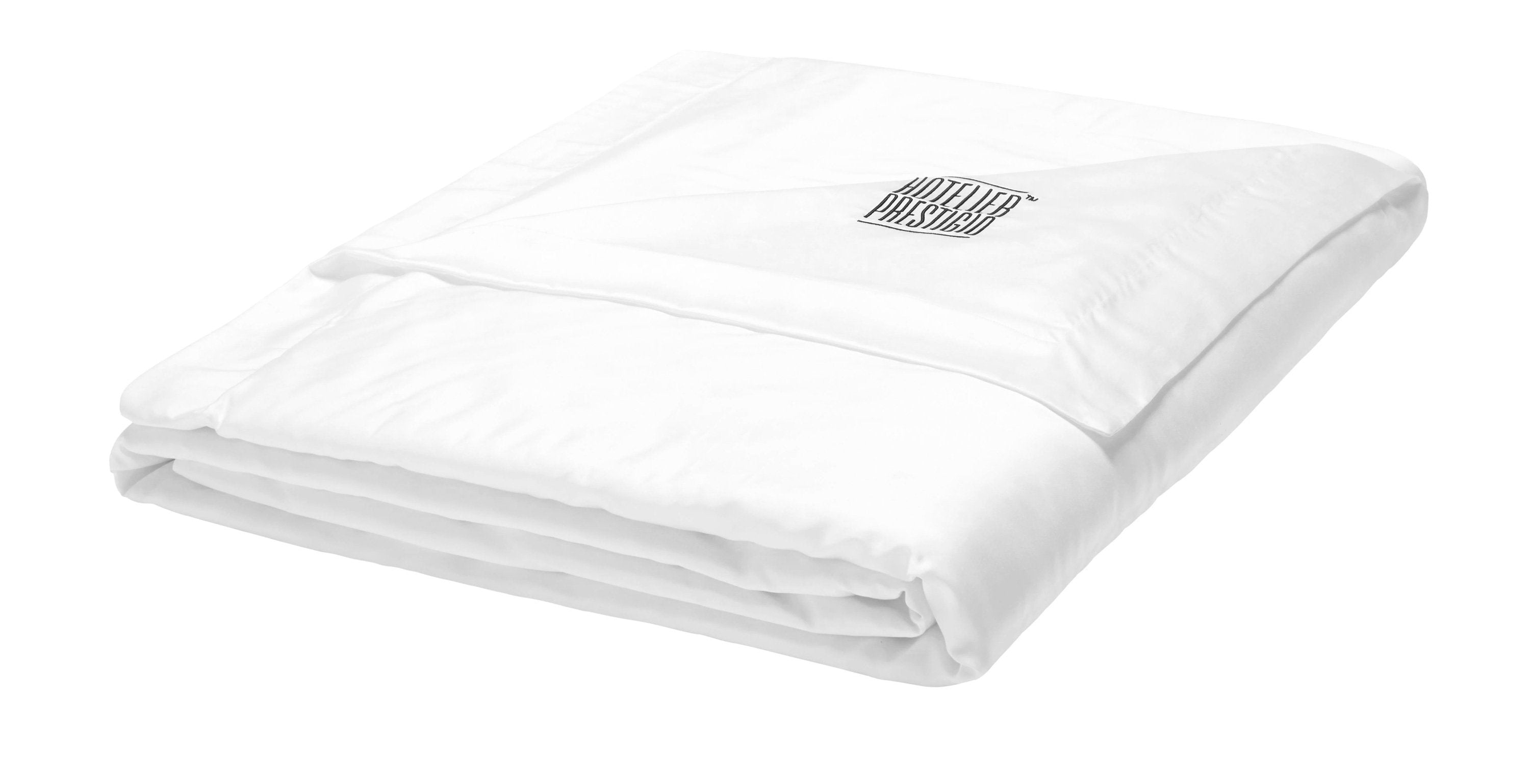 Premium Hotelier Prestigio TENCEL™ LF Pure White Comforter Set - Ultra Soft Luxury Bedding for Hotels & Home Use - Perfect for All Seasons & Master Bedroom Decor