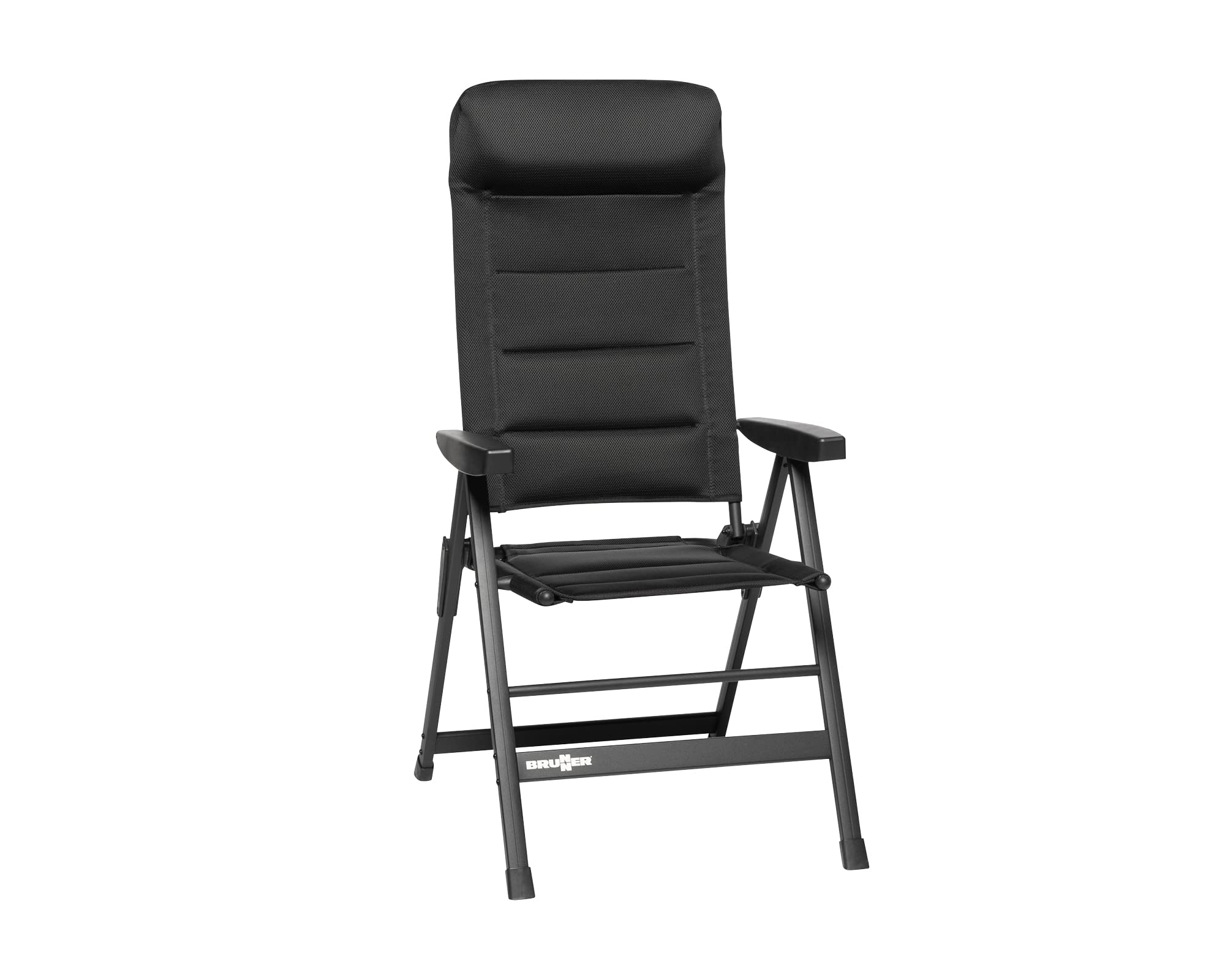 BRUNNER Skye 3D Black Camping Chaise Lounge - Portable Outdoor Folding Chair for Backyard, Beach, Picnic & Patio Relaxation