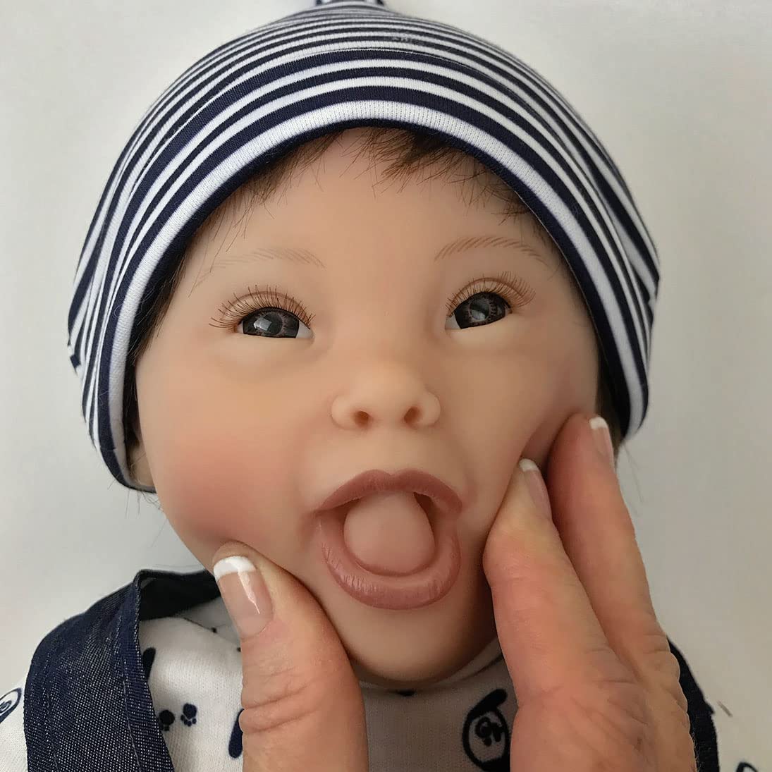 21 Inch Realistic Reborn Baby Boy Doll with Rooted Hair - Down Syndrome Awareness Lifelike Toddler Doll (Noah) 6-Piece Gift Set for Kids Ages 3+ | Perfect for Playtime, Collecting & Special Needs Education