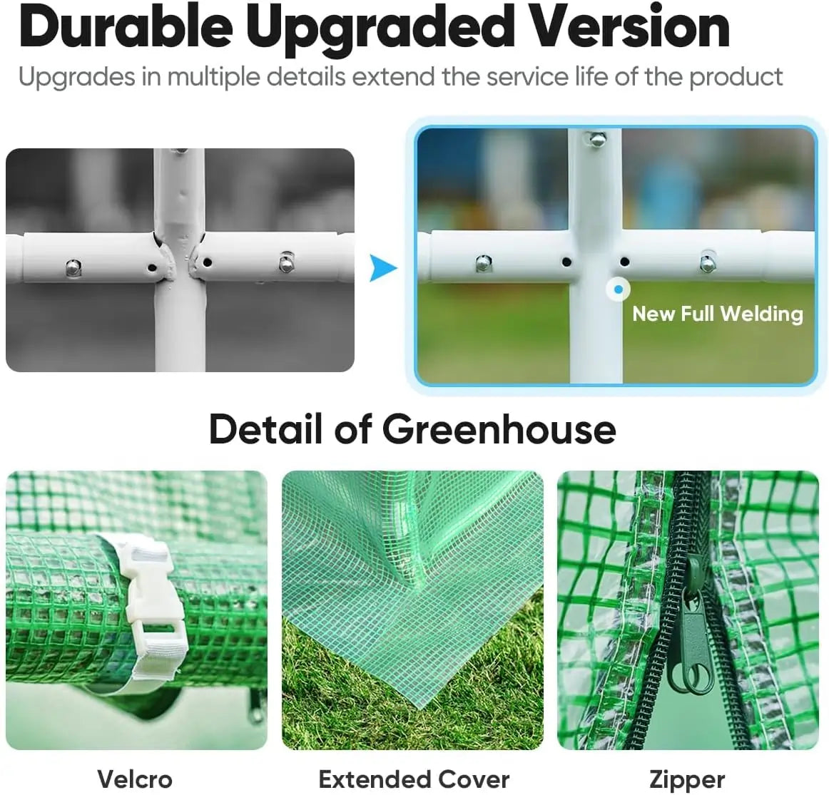 12' x 7' x 7' Walk-in Tunnel Greenhouse for Gardening, Plant Protection & Year-Round Growing - Perfect for Backyards, Small Farms & Urban Gardening