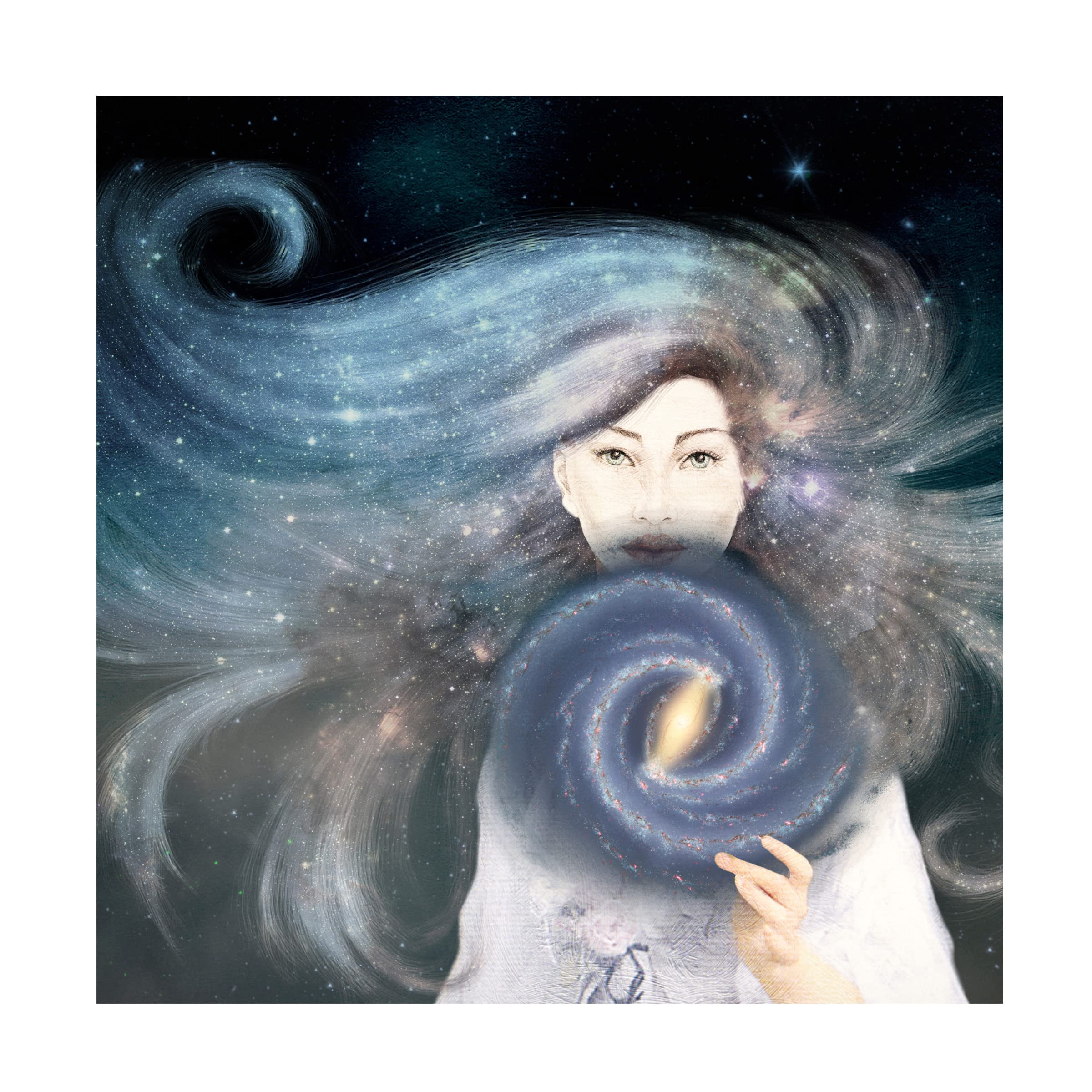 Paula Belle Flores 'My Secret Universe' Canvas Wall Art - Handmade Modern Abstract Painting for Living Room, Bedroom & Office Decor