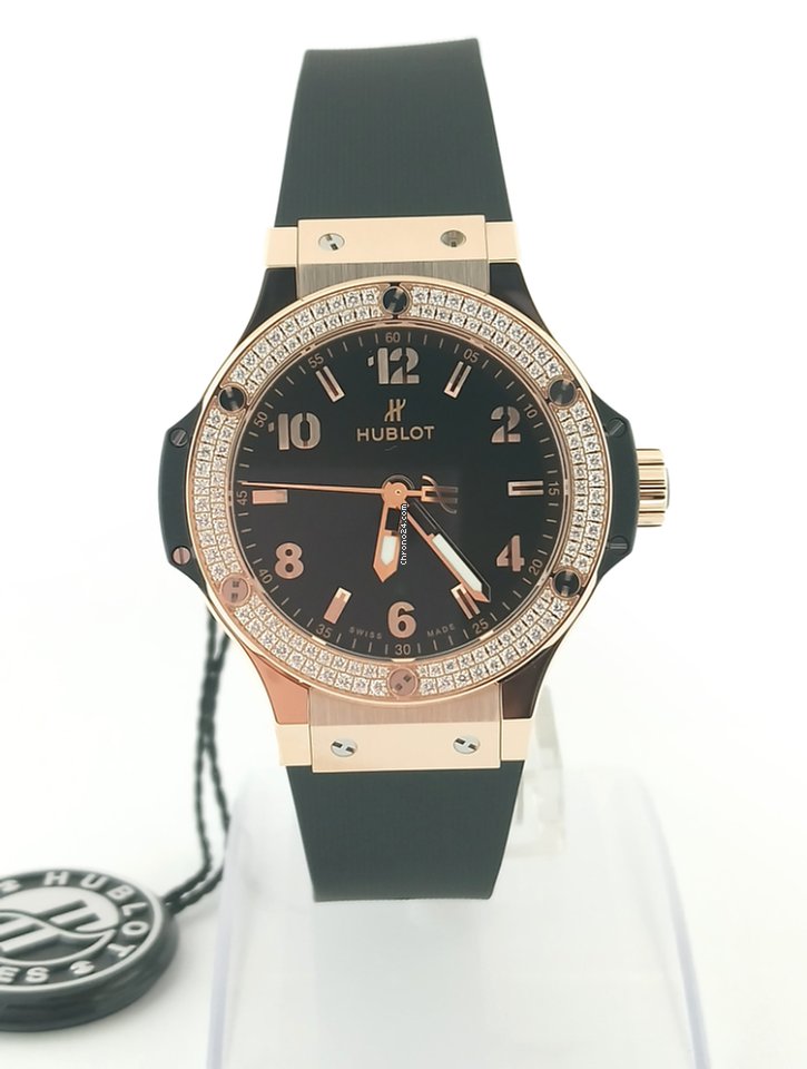 Hublot Big Bang 18K Rose Gold Black Rubber Ladies Watch - Luxury Women's Timepiece for Business, Parties & Special Occasions