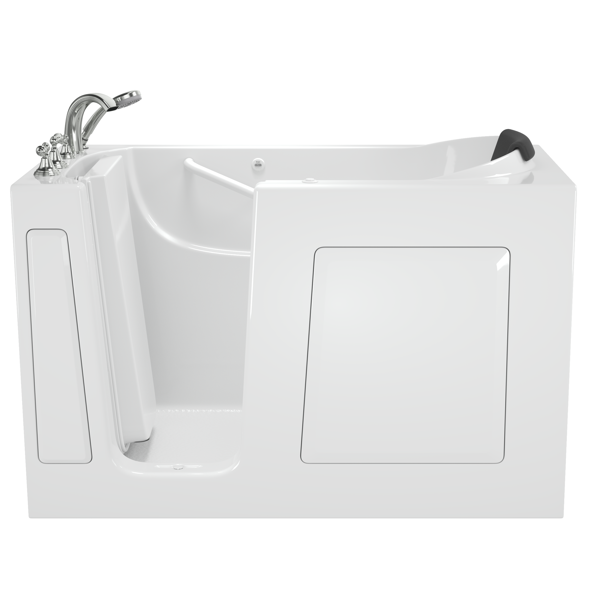 Premium 30 x 60 Inch Gelcoat Walk-In Bathtub with Whirlpool System - Left Hand Drain & Faucet - Ideal for Elderly & Accessible Bathing, Spa Relaxation at Home