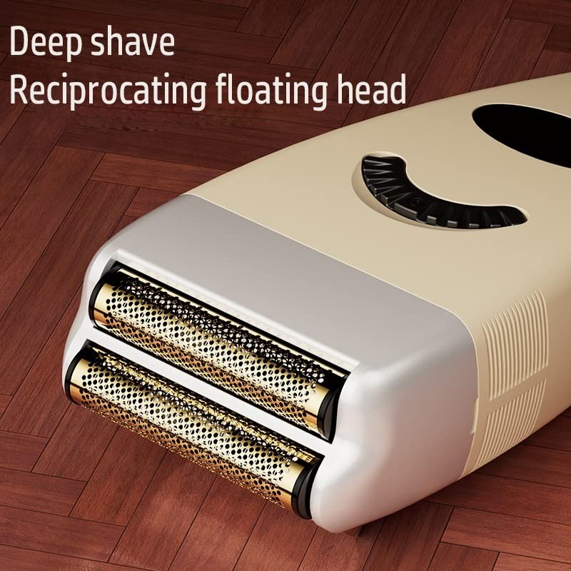 Premium Rechargeable Electric Shaver for Men - Wet/Dry Beard Trimmer & Foil Shaver for Bald Head & Facial Hair - Perfect for Travel, Gym & Daily Grooming Routine