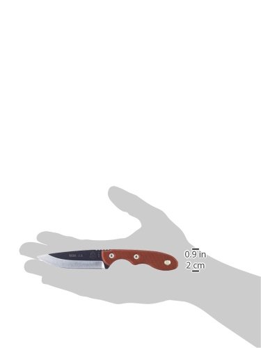 TOPS Knives Mini Scandi 3 Inch Drop Point Fixed Blade Knife - MSK-2.5 | Compact Outdoor Survival Knife for Camping, Hunting, and Bushcraft | Durable Carbon Steel Blade with Ergonomic Handle