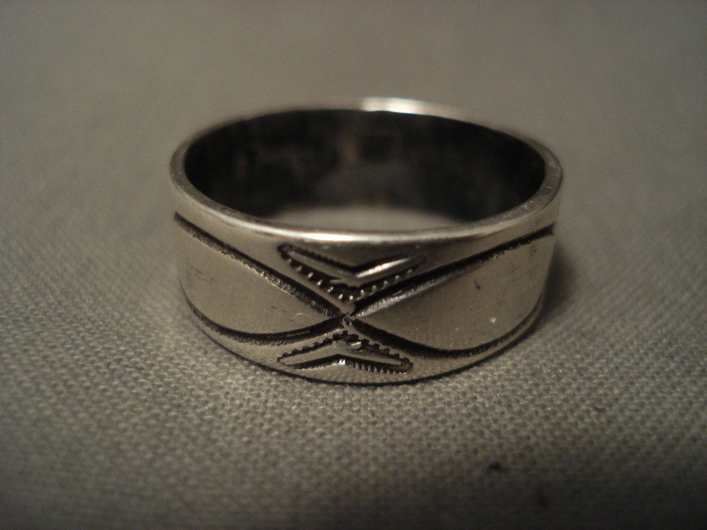 1910's Vintage Navajo Ingot/coin Native American Jewelry Silver Ring