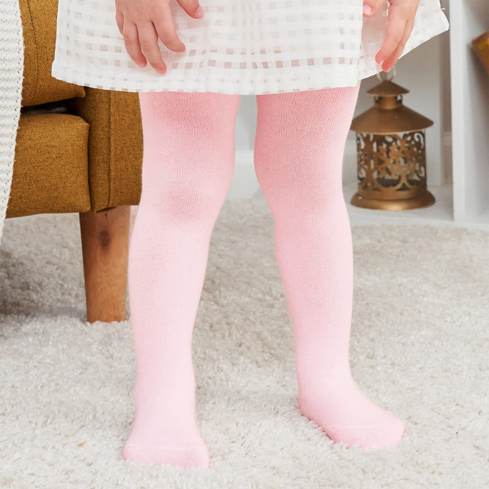 Century Star Non-Slip Baby Tights for Toddlers & Infants - Soft Cotton Leggings for Girls 0-24 Months | Perfect for Playtime, Daycare & Family Outings