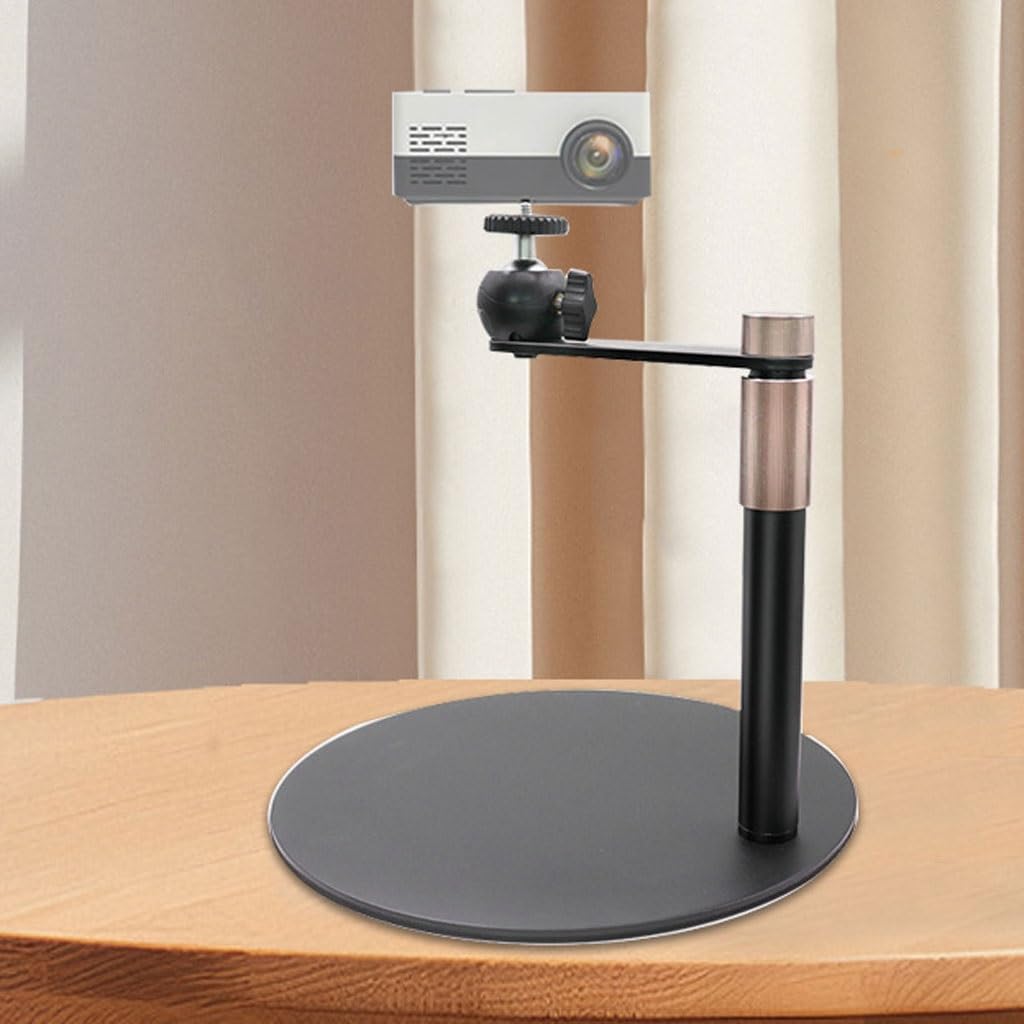 360° Adjustable Rotating Projector Mount Stand - Telescopic Floor & Desktop Tripod for Home Theater, Office Presentations & Outdoor Movie Nights