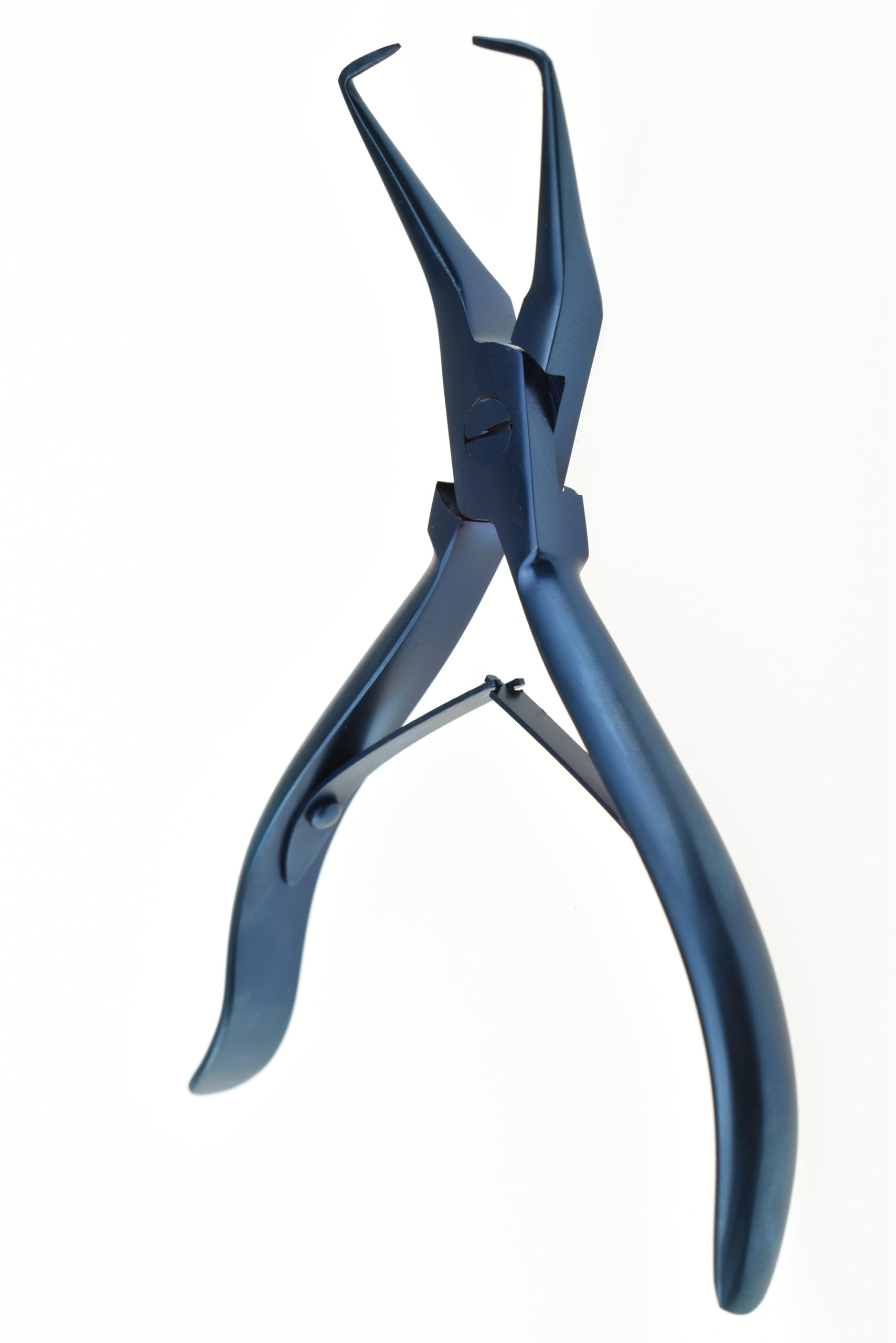 MAQNSCO Professional Hair Extension Pliers for Micro Links & Rings - Bead Opener & Removal Tool Kit for Feather Extensions (Dark Blue) - Perfect for Salon Stylists & DIY Hair Extensions at Home
