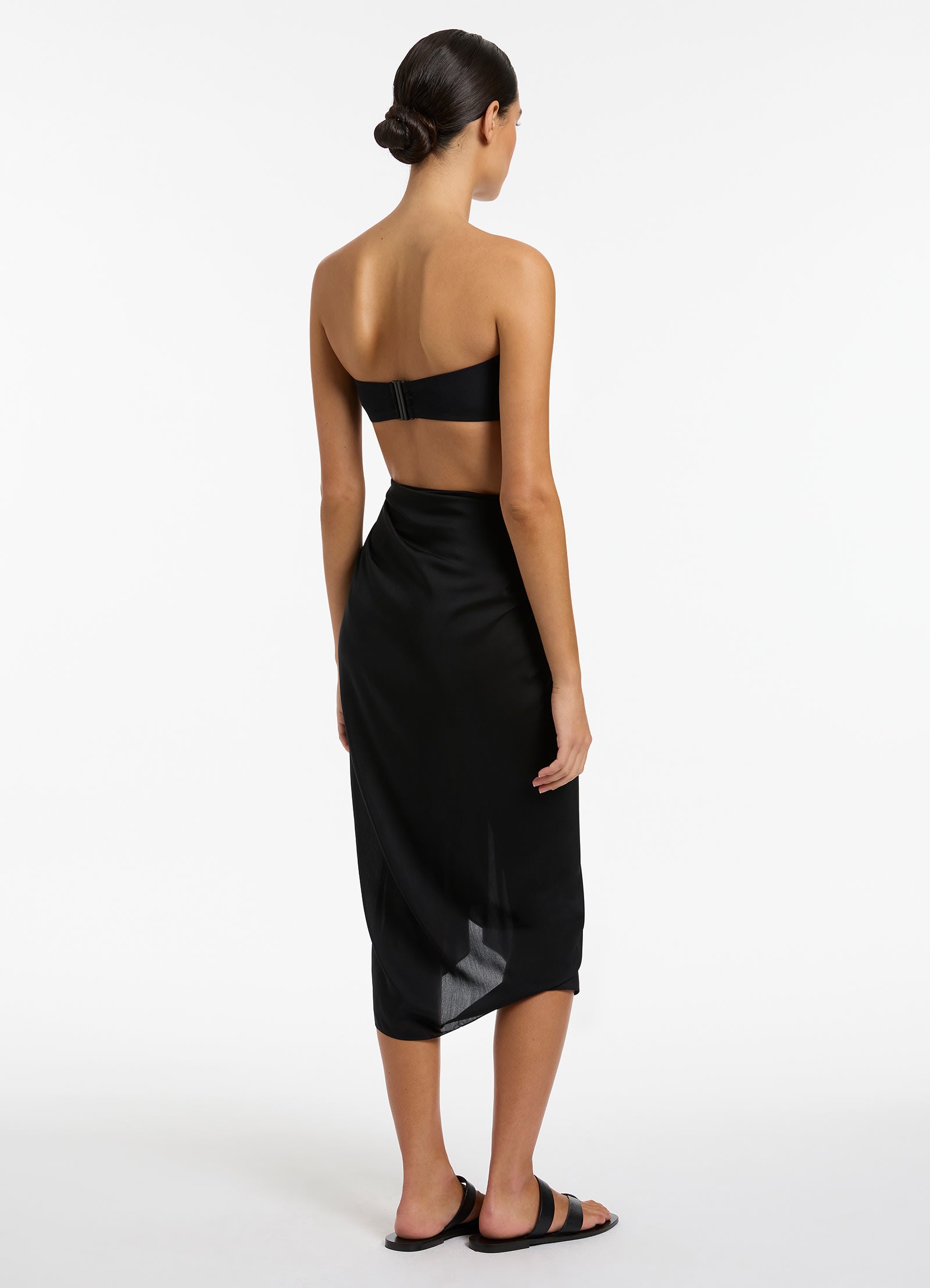 Jetset Sarong - Premium Black Beach Wrap for Women | Perfect for Vacation, Poolside, and Summer Outfits