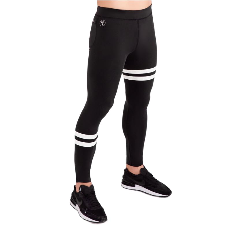 Kapow Meggings Performance Pro Range - Men's Compression Leggings with Pockets for Running, Gym & Workout | Moisture-Wicking & Breathable for High-Intensity Training