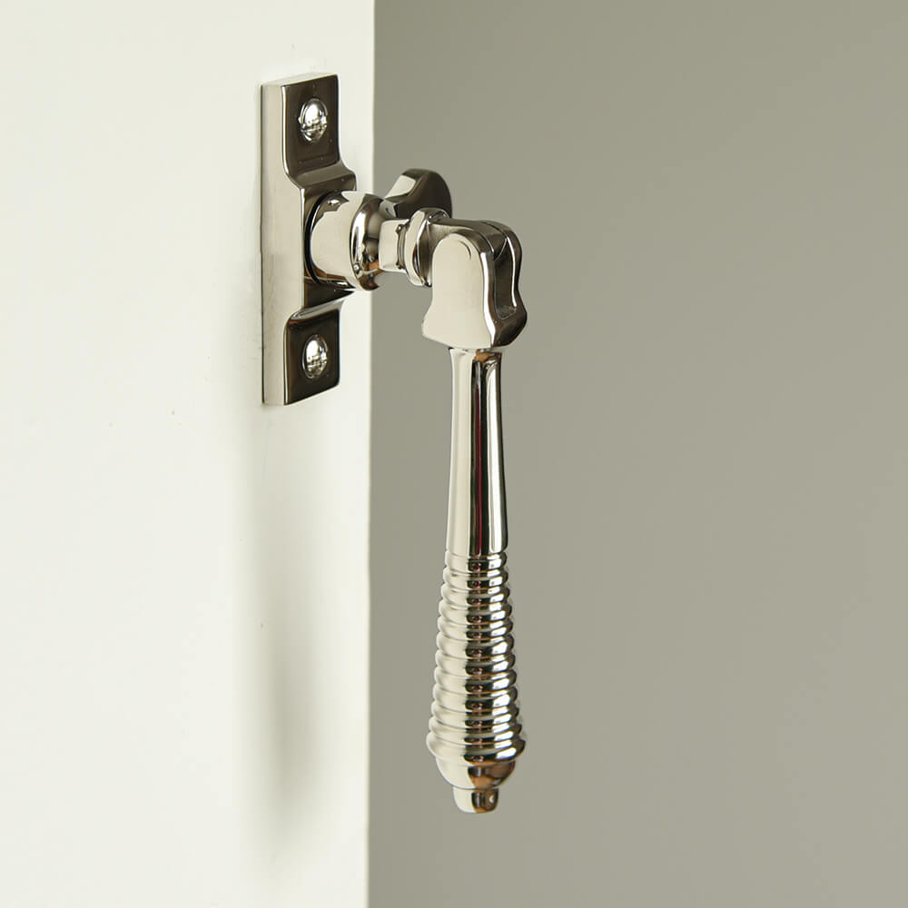 Polished Nickel Beehive Casement Window Fastener - Vintage Style Hardware for Windows - Perfect for Home Restoration & Cottage Style Decor