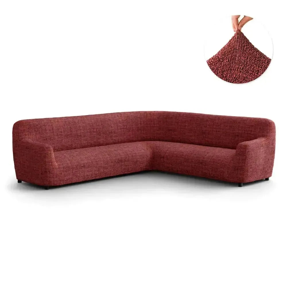 Corner Sofa Slipcover - Microfiber Printed Stretchable Furniture Protector for Living Room, Bedroom | Easy Fit, Washable Sofa Cover for Sectional Couches