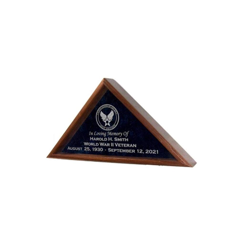 US Air Force Flag Display Case - Premium Oak, Walnut, Cherry or Mahogany Wood - Perfect for Military Home Decor & Patriotic Gift Giving