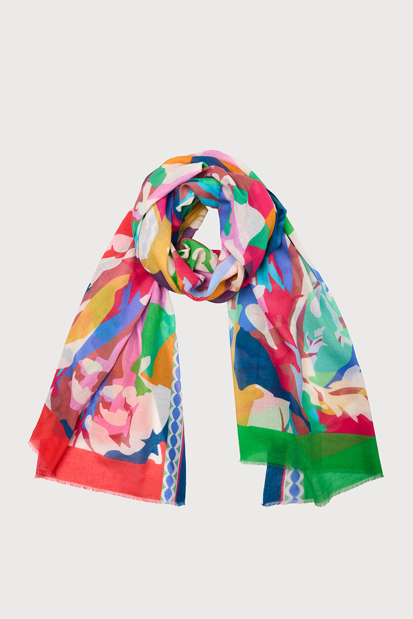 Spring Abstract Printed Scarf - Lightweight Fashion Accessory for Women - Perfect for Office, Travel & Special Occasions