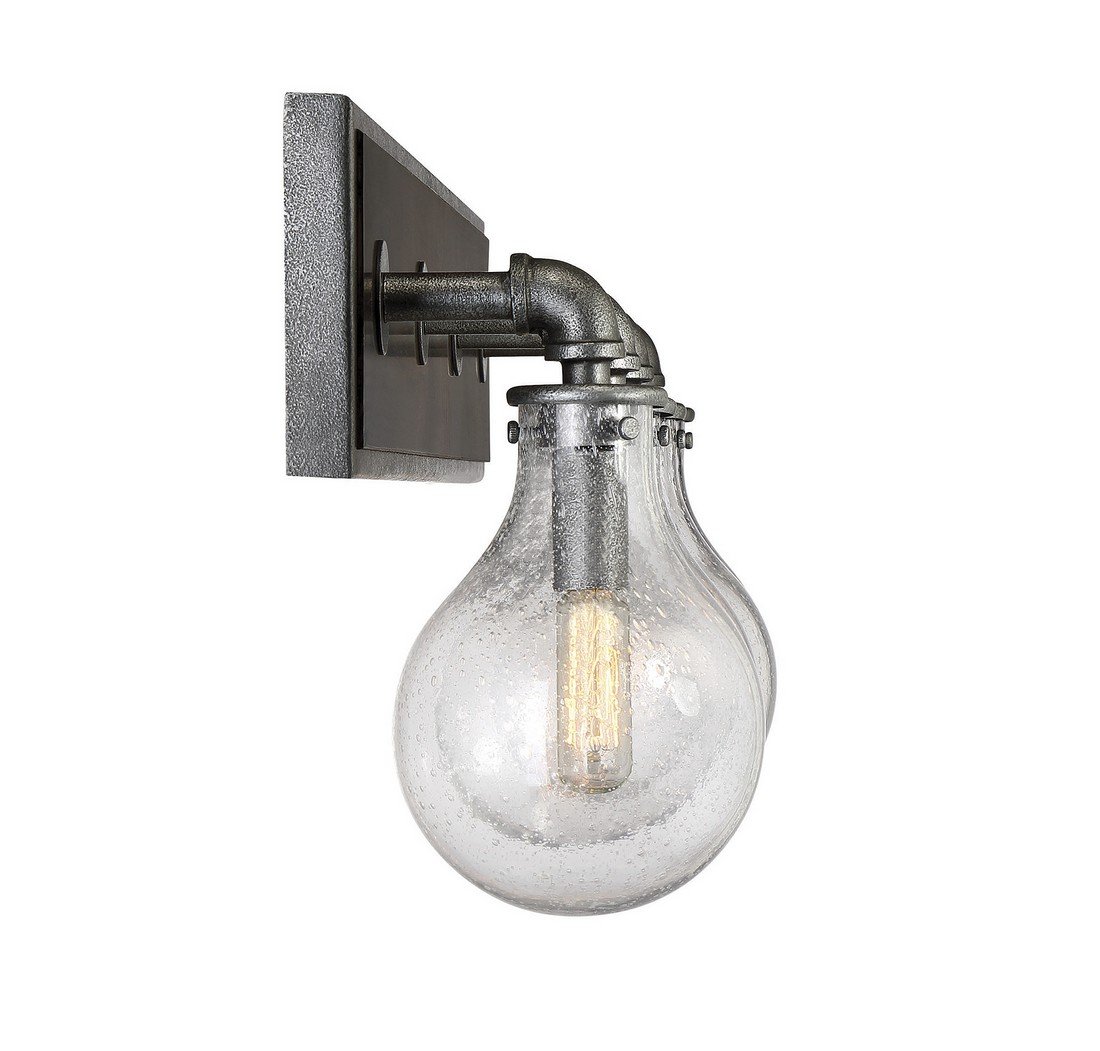 Savoy House Dansk 4-Light Bathroom Vanity Light Fixture in Galvanized Metal - Perfect for Modern Farmhouse & Industrial Style Bathrooms