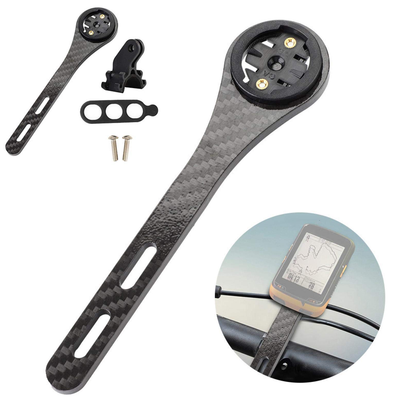 Keenso Bike Computer Holder - Universal Cycling GPS Mount for Garmin, Bryton & Other Bike Computers - Durable Handlebar Stem Mount for Road Bikes & Mountain Bikes - Perfect for Outdoor Cycling, Commuting & Fitness Tracking