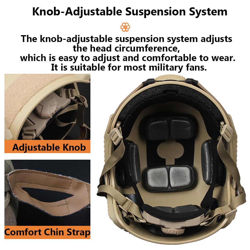 Tactical Airsoft Helmet Set - Adjustable Fast Helmet with Headset & Cover for Outdoor Paintball, Hunting, BB War Games & Cosplay | Perfect for Military Simulation, Airsoft Battles & Tactical Training