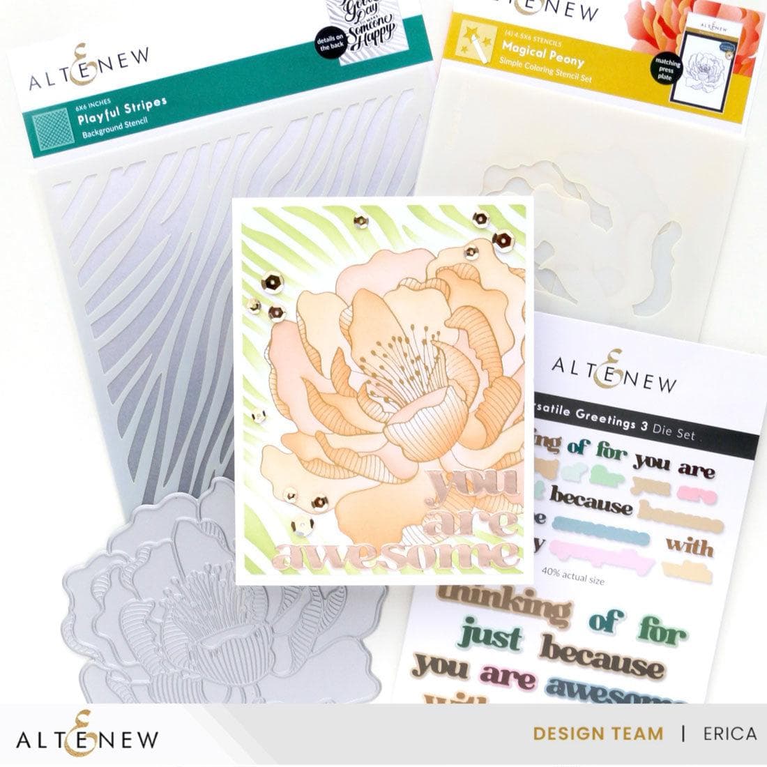 Magical Peony Press Plate for DIY Scrapbooking, Card Making & Home Decor - Floral Embossing Tool for Paper Crafts & Art Projects