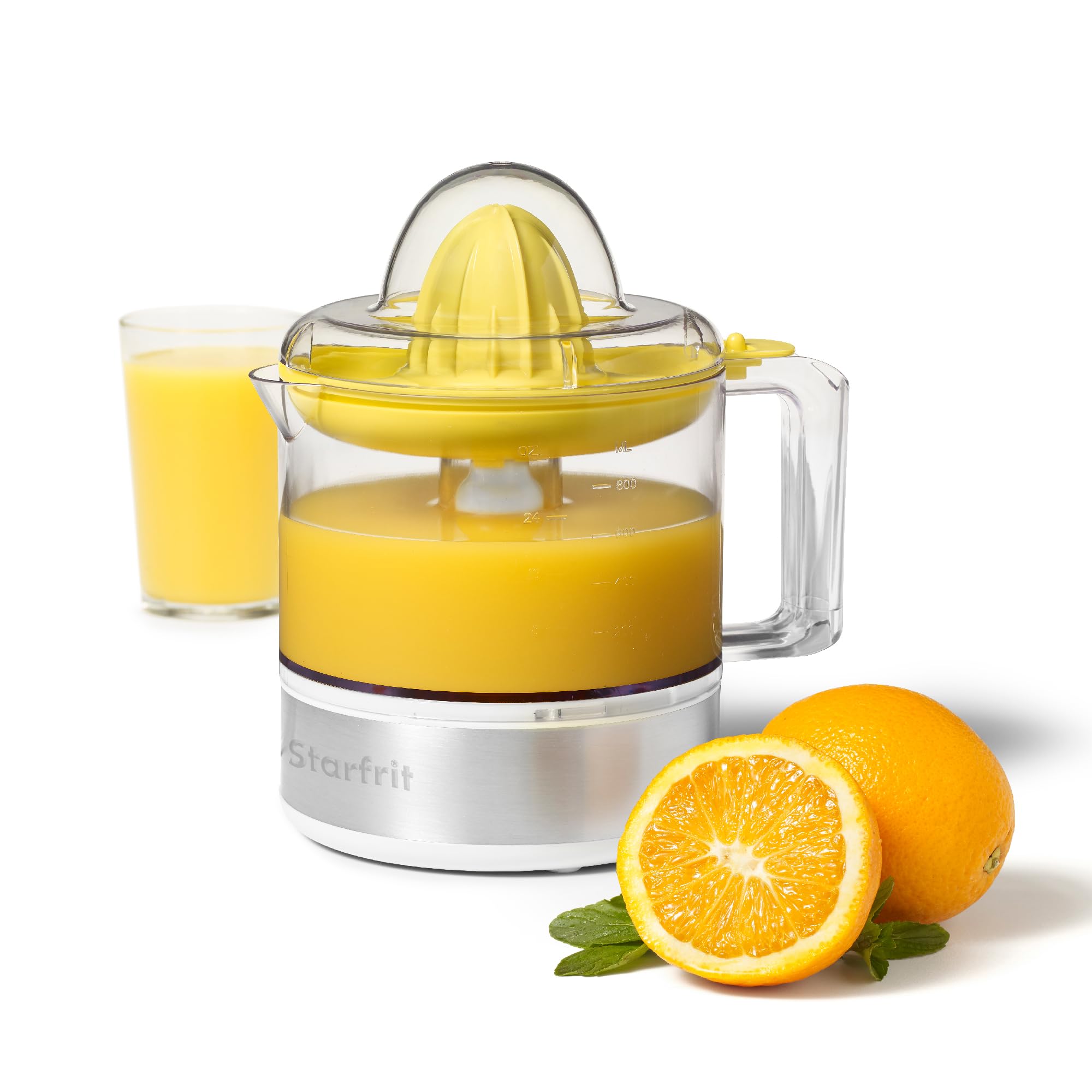 Starfrit Electric Citrus Juicer - Automatic Orange Lemon Lime Squeezer with High Yield - Perfect for Fresh Juice, Cocktails & Healthy Drinks at Home, Restaurants or Bars