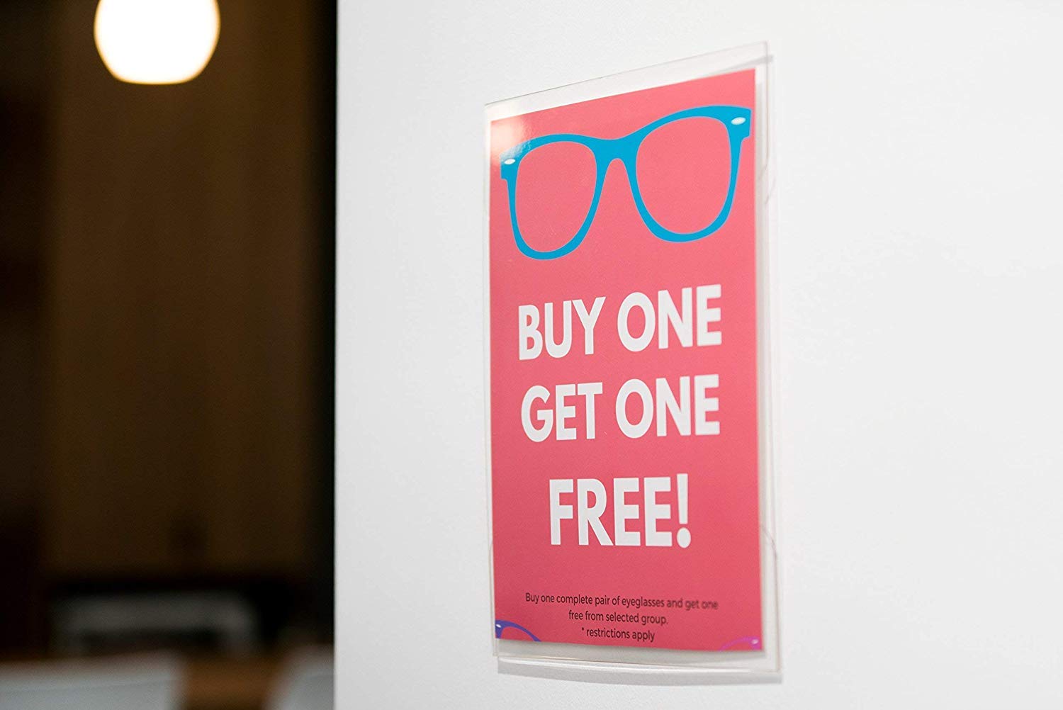 Clear Acrylic Sign Holder 8.5 x 11 Inches - Set of 12 Wall Display Stands for Documents, Menus & Posters | Plastic Frame for Business, Retail Stores & Restaurants | Perfect for Promotions, Events & Office Organization