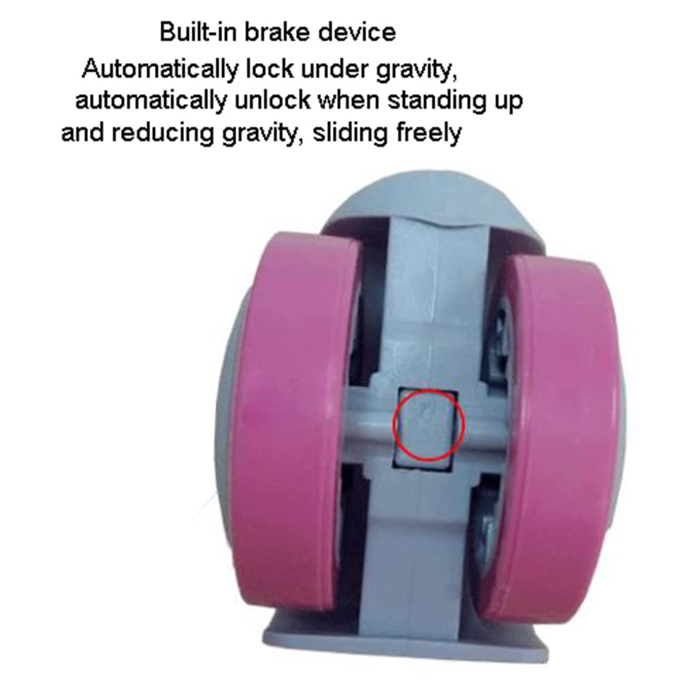 2-Pack Locking Caster Wheels for Office Chairs - Quiet Rolling Swivel Casters Replacement for Study Chair, Computer Chair - Perfect for Home Office, Gaming Setup & Workspace Mobility