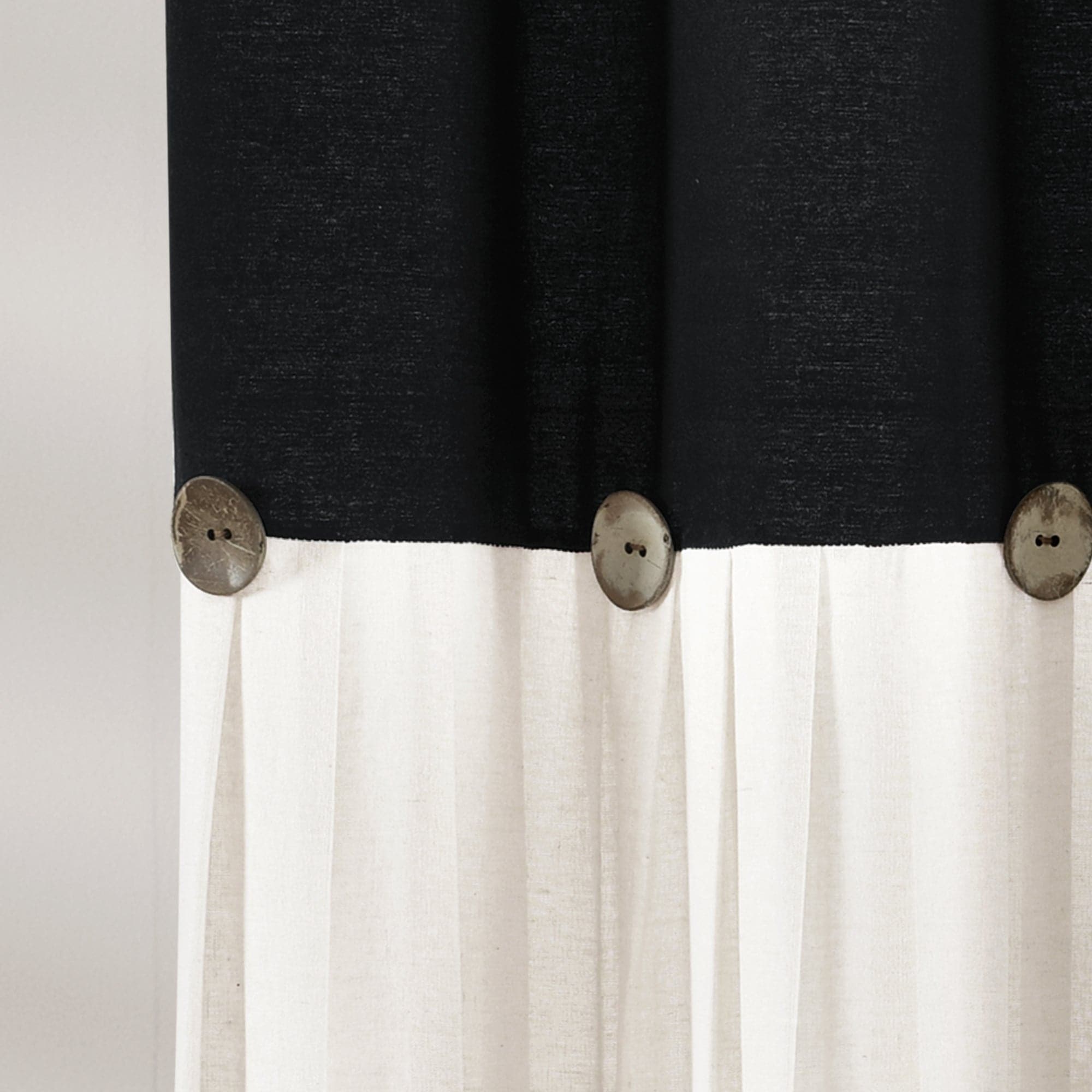 Linen Button Shower Curtain - Waterproof Bathroom Decor for Modern & Farmhouse Style - Perfect for Home, Apartment, and Spa Use