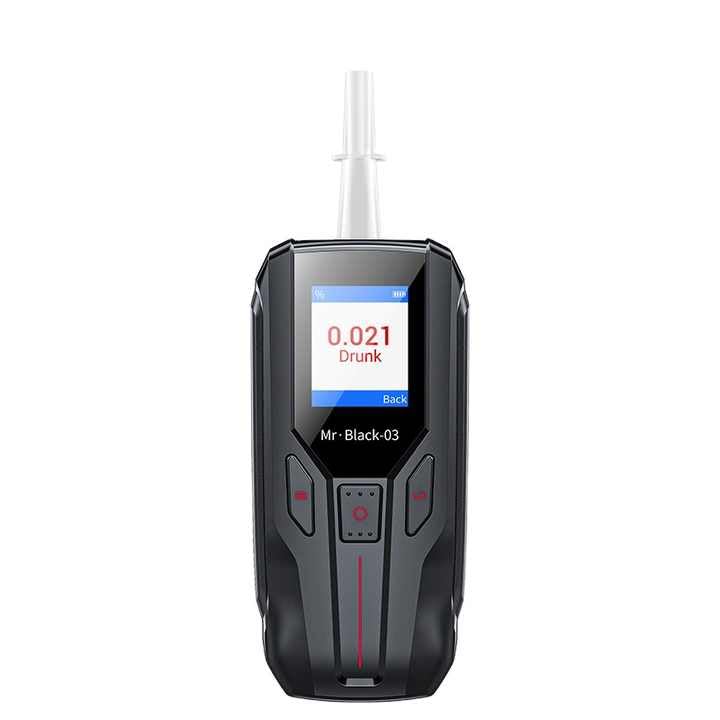 Professional Breathalyzer - Portable Alcohol Tester with LCD Display, Accurate BAC Measurement for Personal & Workplace Use - Ideal for Home Safety, Party Monitoring, and Law Enforcement Scenarios