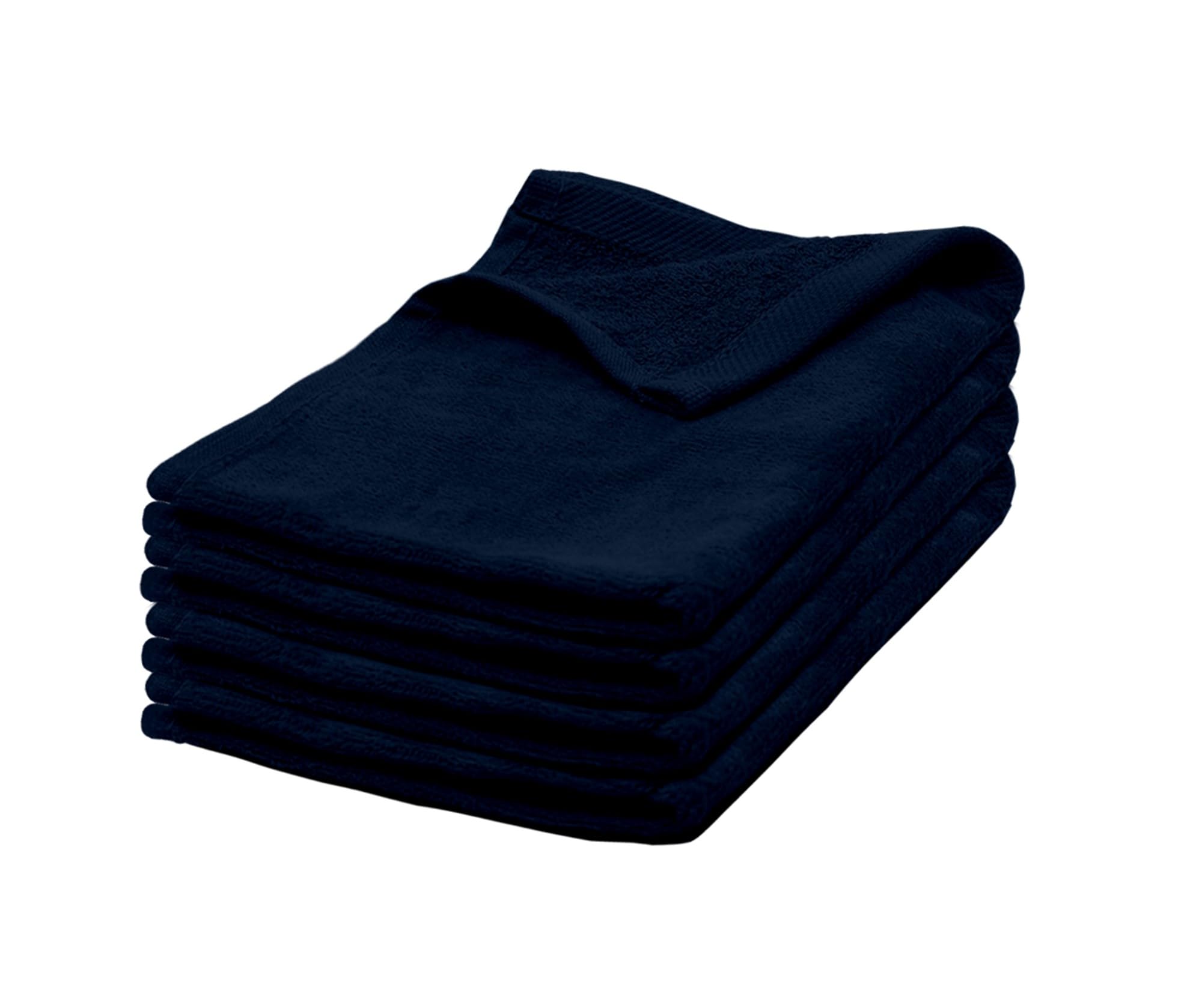Premium 100% Cotton Terry Velour Fingertip Towels - Set of 4 Soft Absorbent 11x18 Inch Bath Hand Towels with Hemmed Edges - Perfect for Guest Bathrooms, Spa Days & Luxury Home Decor